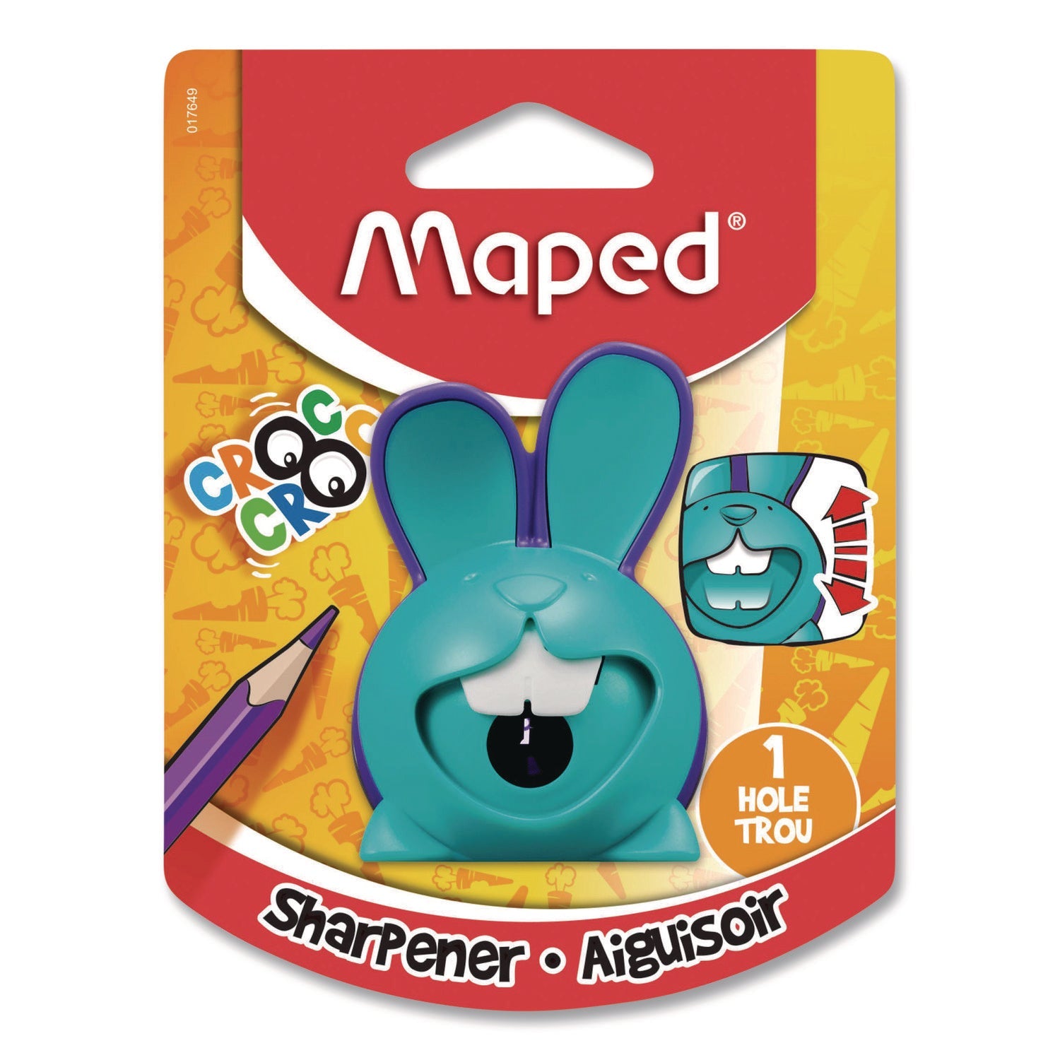 maped-helix-croc-croc-chomp-rabbit-1-hole-canister-pencil-sharpener-3-74-x-1-8-x-4-92-randomly-assorted-colors-mhx017649_1