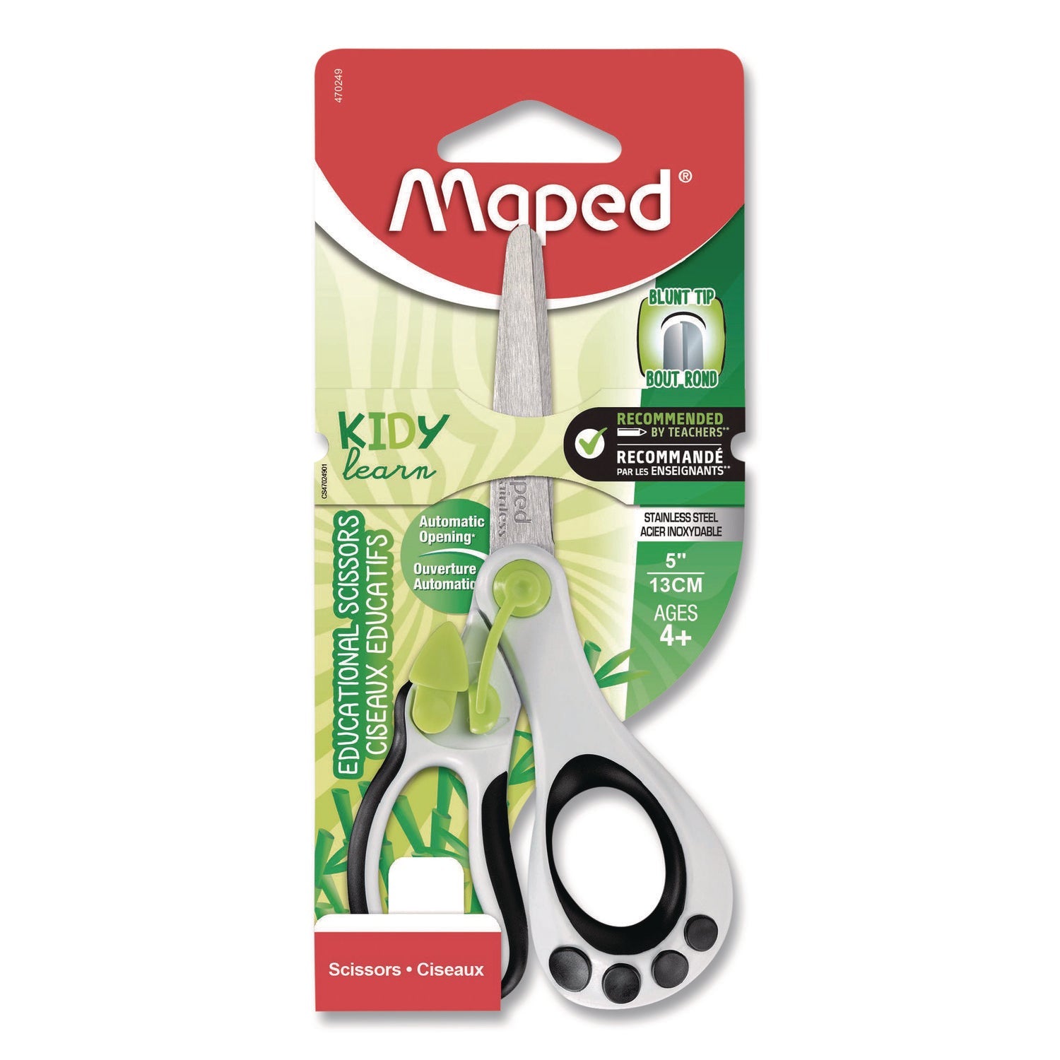 maped-helix-kidy-spring-assisted-educational-scissors-rounded-tip-5-41-long-2-cut-length-straight-white-black-handle-mhx470249us_1
