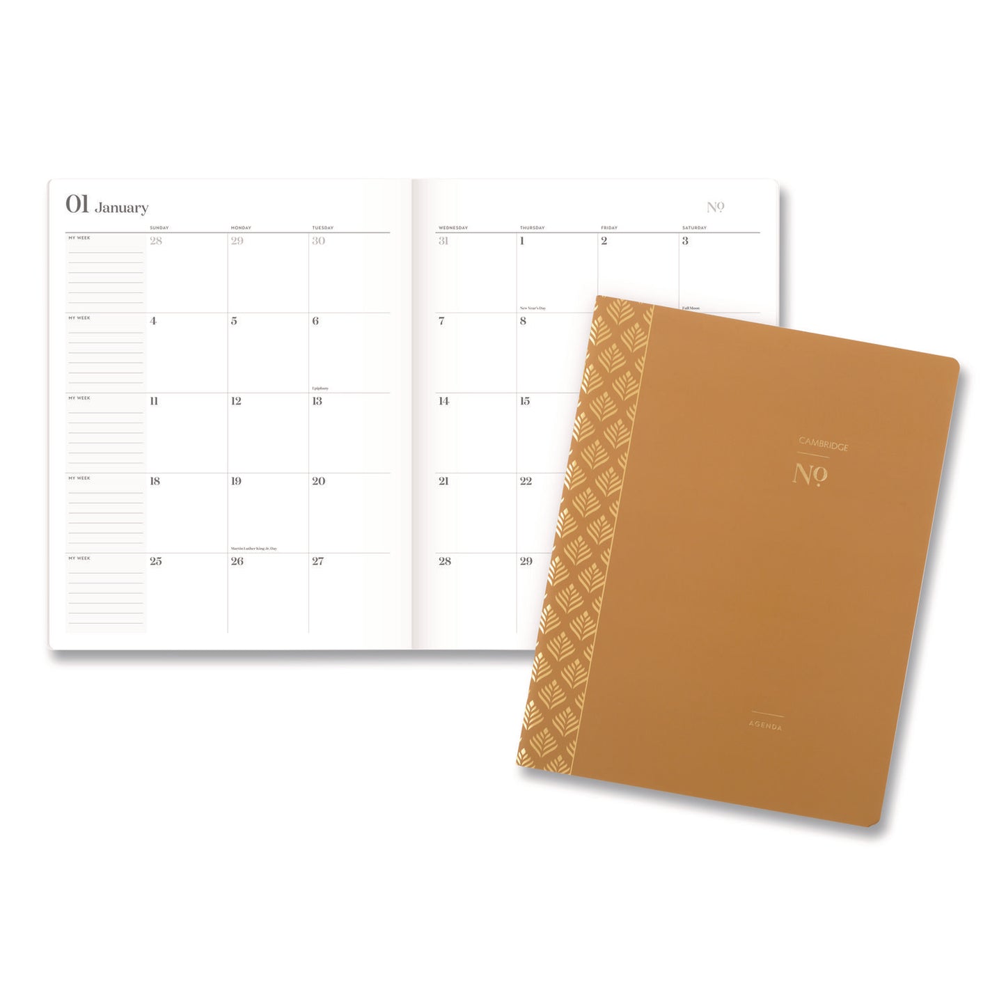 Cambridge® WorkStyle Stitched Monthly Planner, 11 x 8.5, Sunbaked Clay Cover, 12-Month (Jan-Dec): 2026 (AAG160609107)