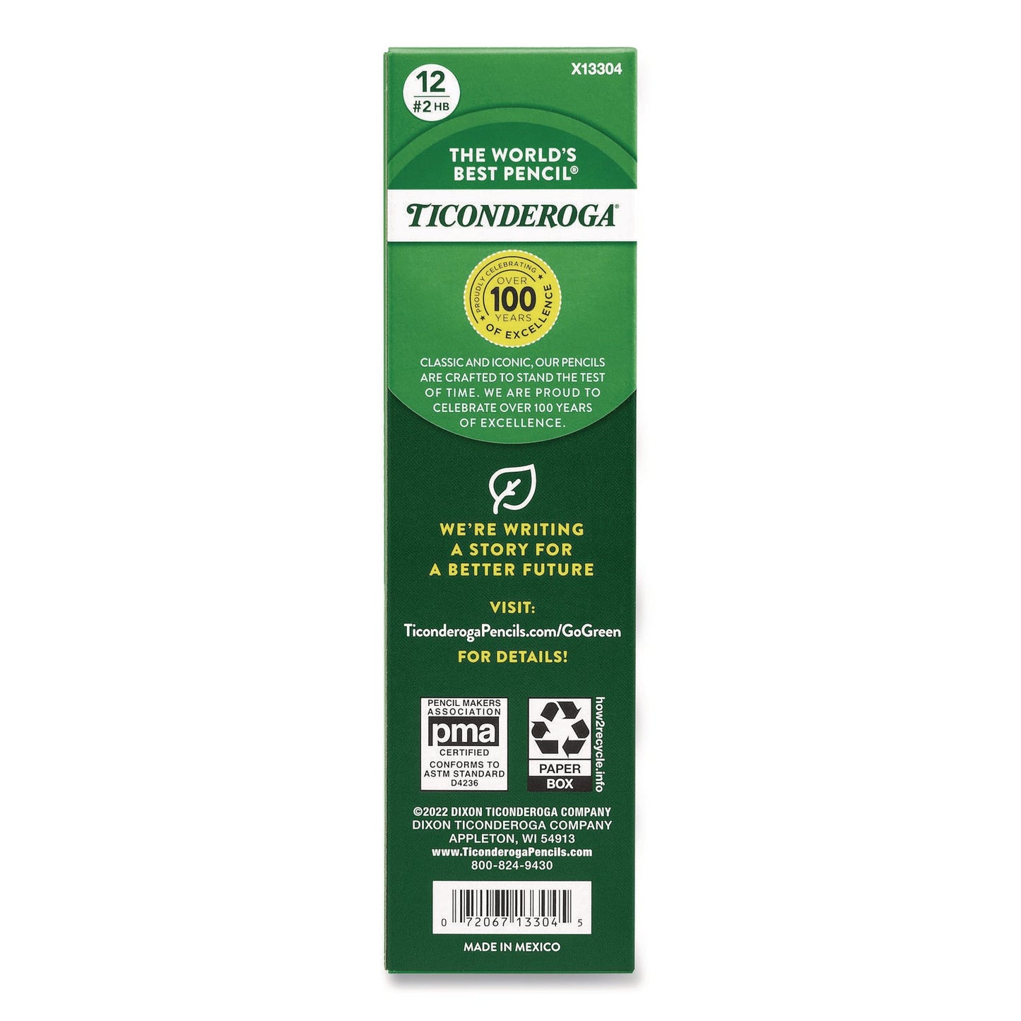 dixon-r-ticonderoga-laddie-woodcase-pencil-with-microban-hb-2-black-lead-yellow-barrel-12-pack-dix133040002_3