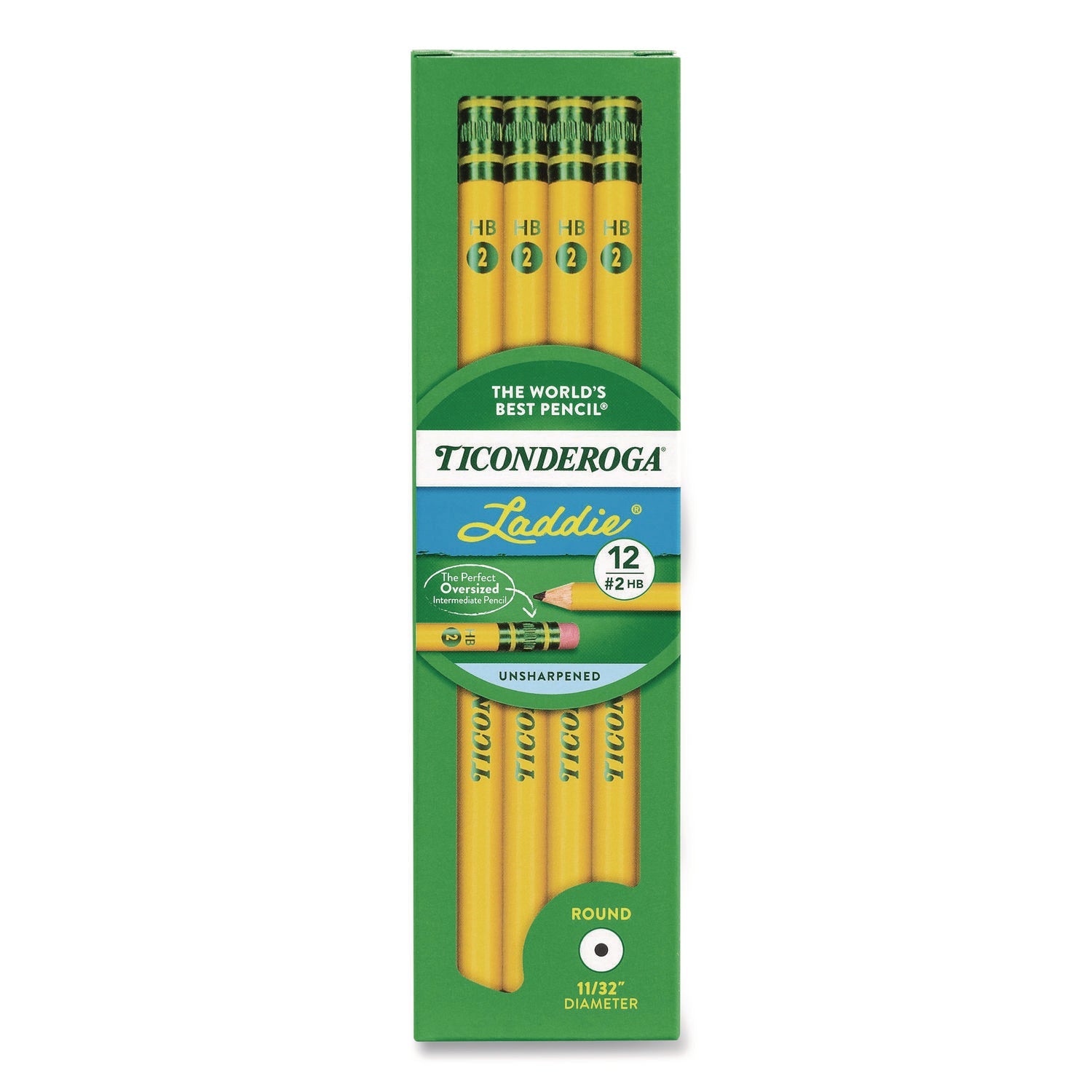 dixon-r-ticonderoga-laddie-woodcase-pencil-with-microban-hb-2-black-lead-yellow-barrel-12-pack-dix133040002_1