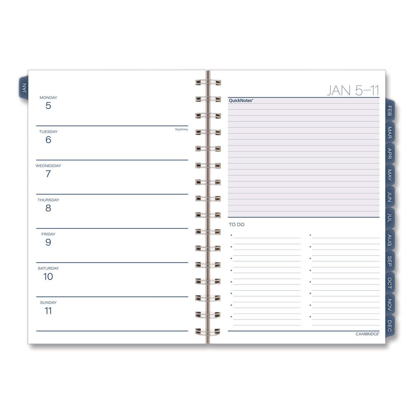 Cambridge® Abyss Weekly/Monthly Planner, 8.5 x 5.5, Water-Inspired Artwork, Blue Cover, 12-Month(Jan-Dec): 2026 (AAG1756200)