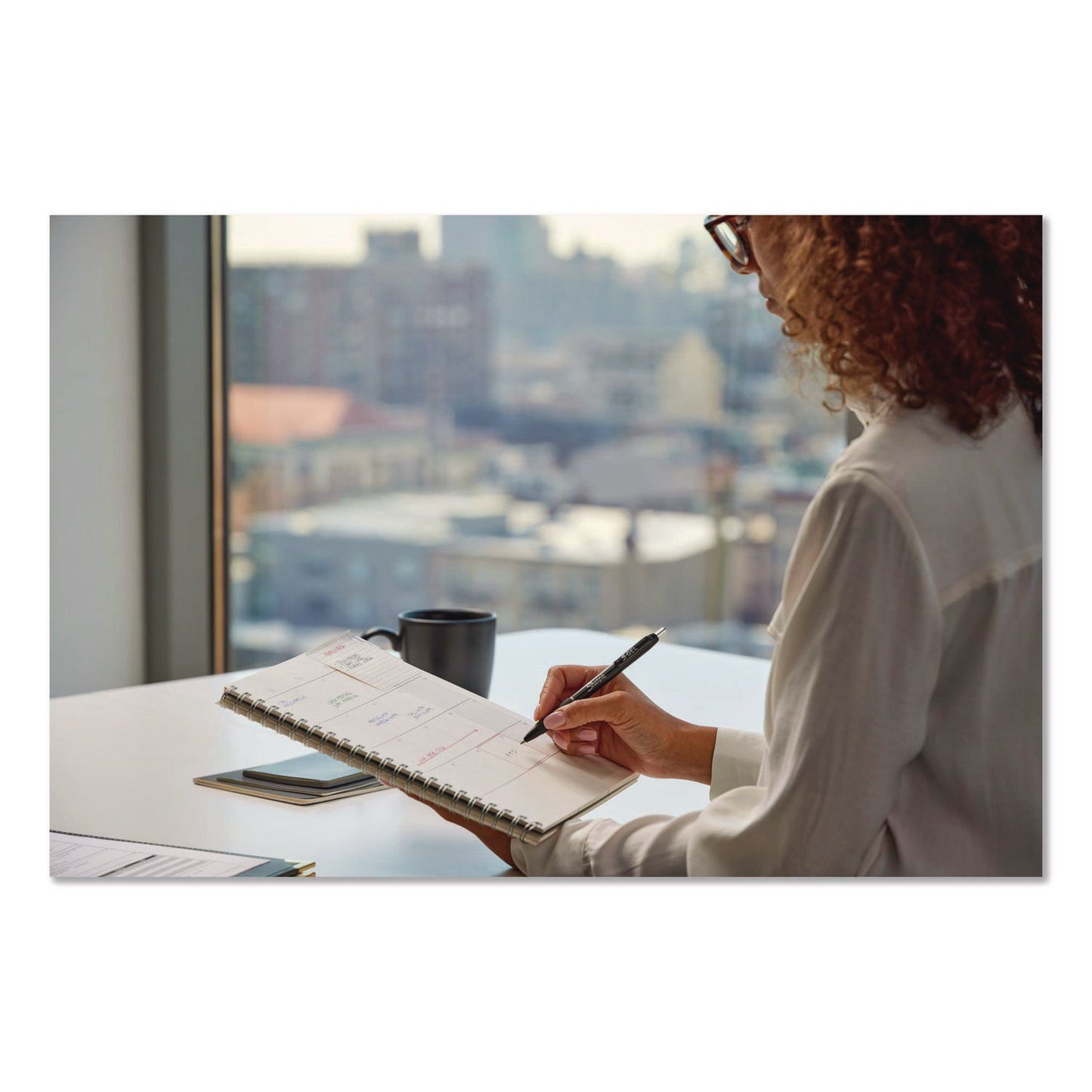 Sharpie® S-Gel™ S-Gel High-Performance Gel Pen, Retractable, Medium 0.7 mm, Black Ink, Black Barrel, 8/Pack (SAN2096139)