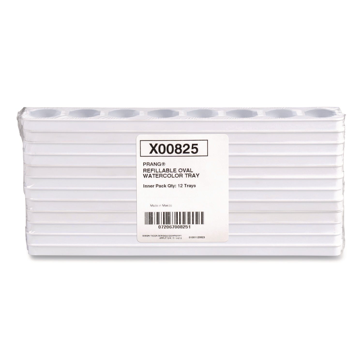 prang®-refillable-oval-watercolor-tray-white-12-pack-dixx00825_1