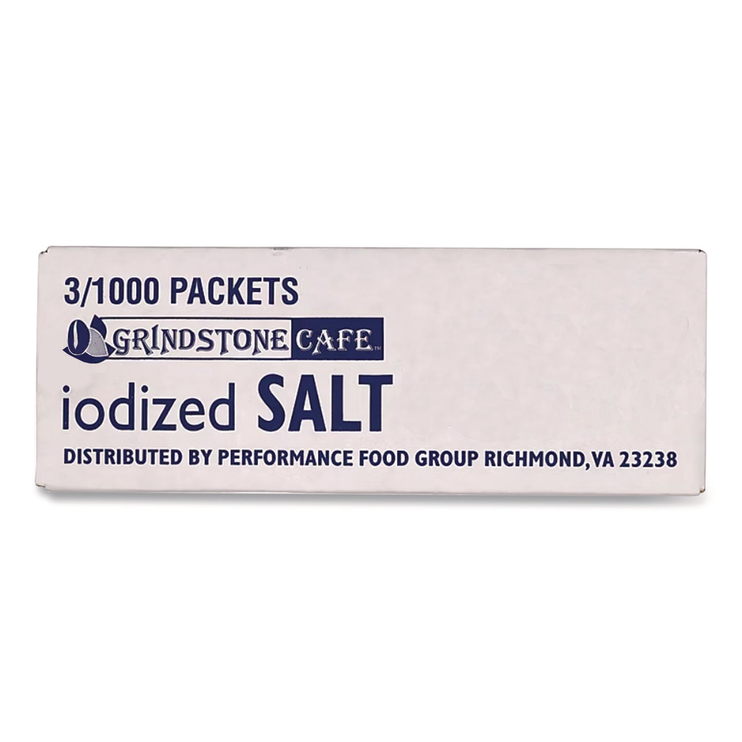 Grindstone Cafe™ Grindstone Iodized Salt, 0.02 oz Packet, 1,000/Bag, 3 Bags/Carton (SUG20015)