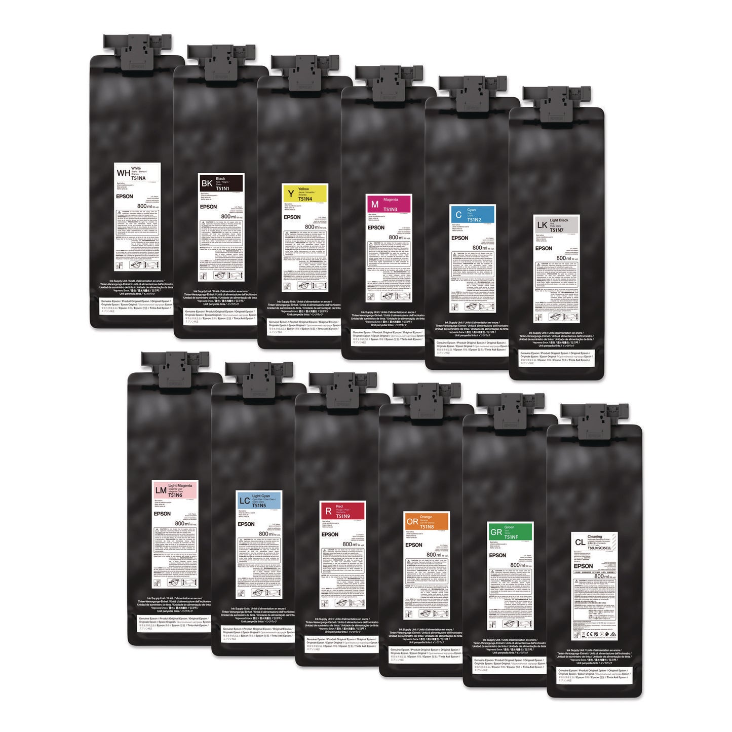 Epson® T51N420 (T51N) UltraChrome GS3 Eco-Solvent Ink, 800 mL, Yellow (EPST51N420)