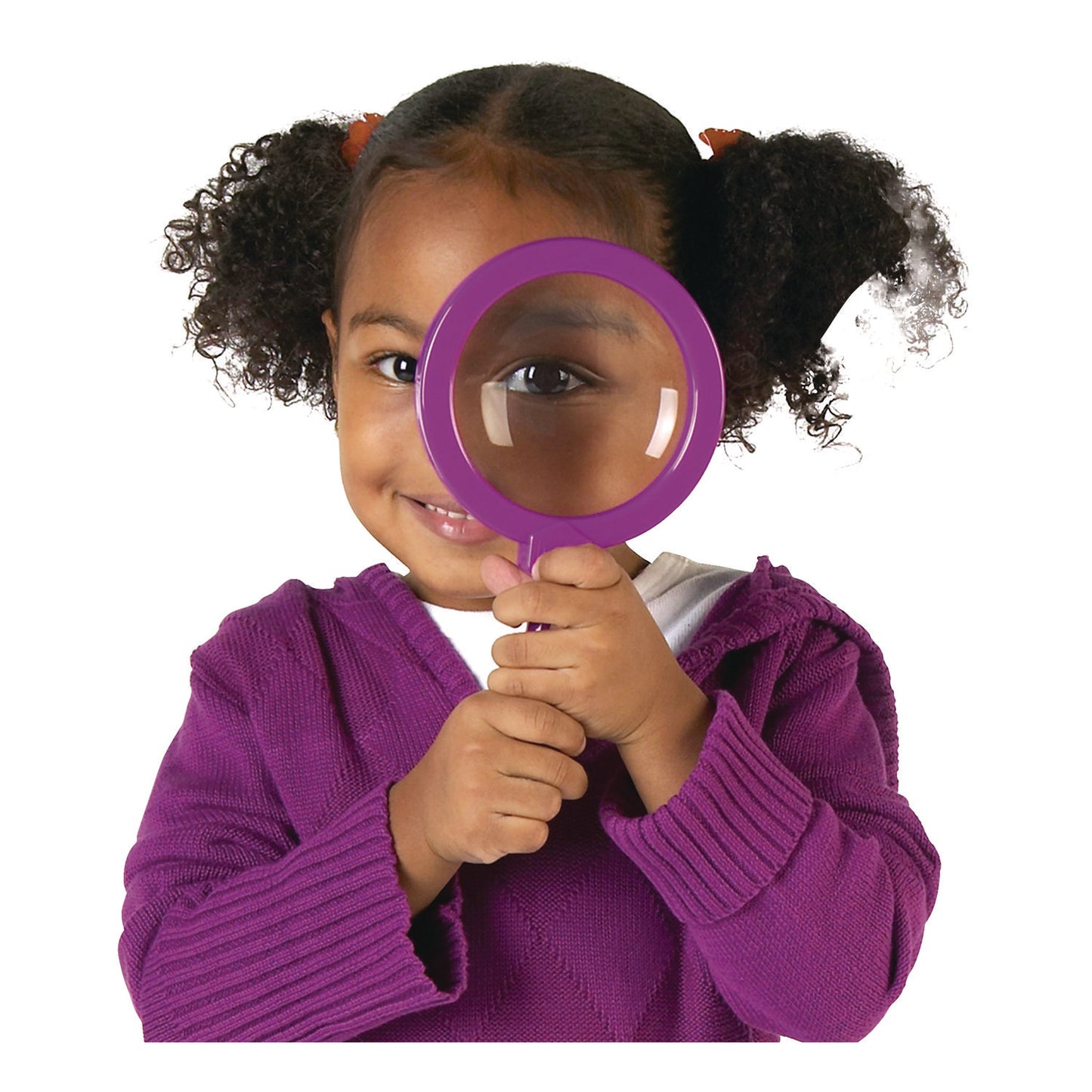 Learning Resources® Jumbo Magnifers Set, 4.5X Plastic Lens, 4.5" dia, Assorted Colors, 6 Magnifiers (LRNLER2774)