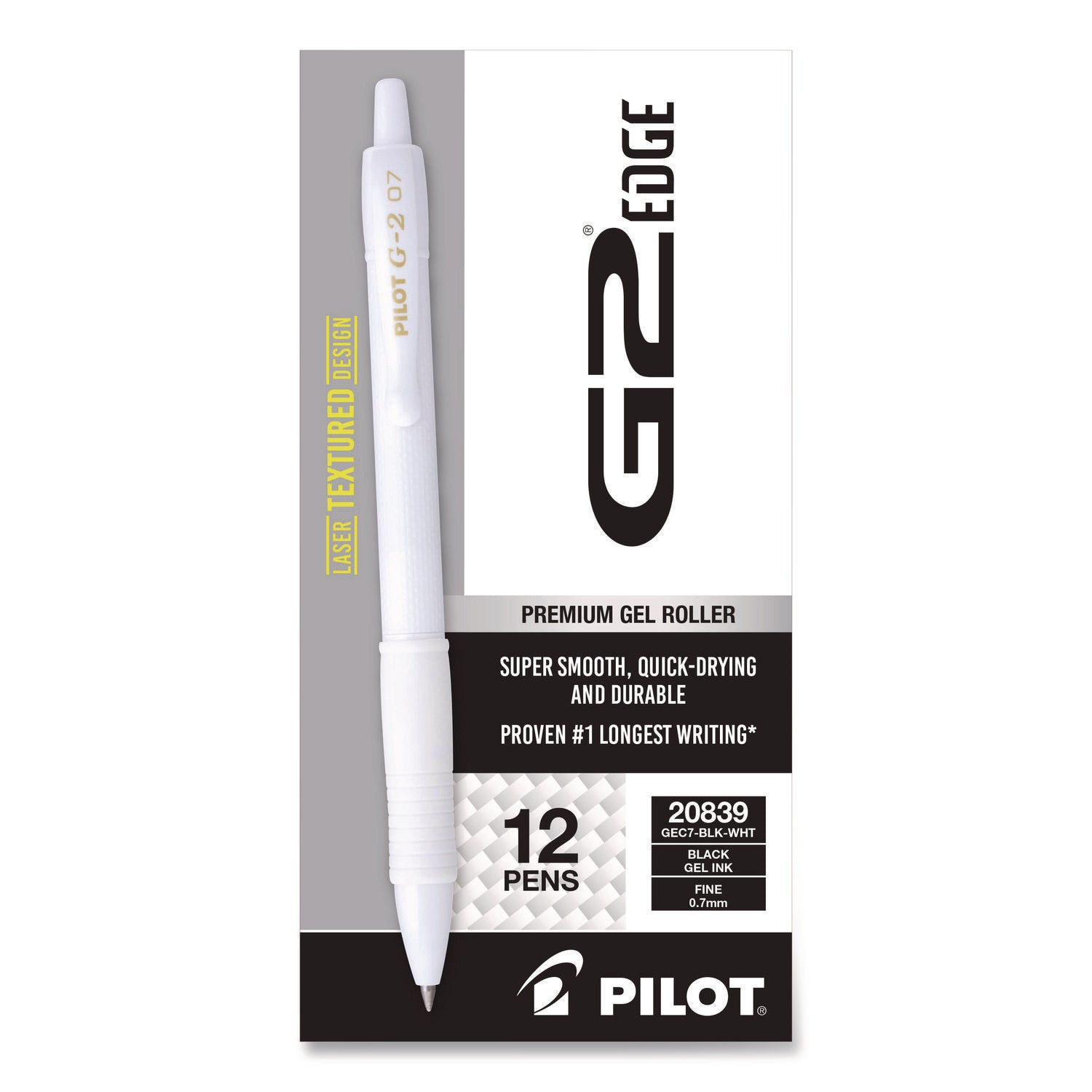 pilot®-g2-edge-premium-gel-roller-pen-retractable-fine-0-7-mm-black-ink-white-barrel-dozen-pil20839_1