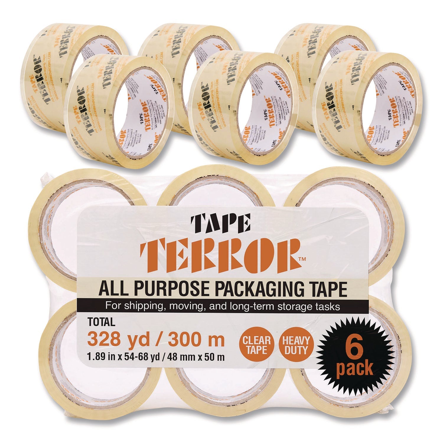 tape-terror™-all-purpose-packaging-tape-3-core-1-88-x-54-6-yds-clear-6-pack-ch7tt05739_1