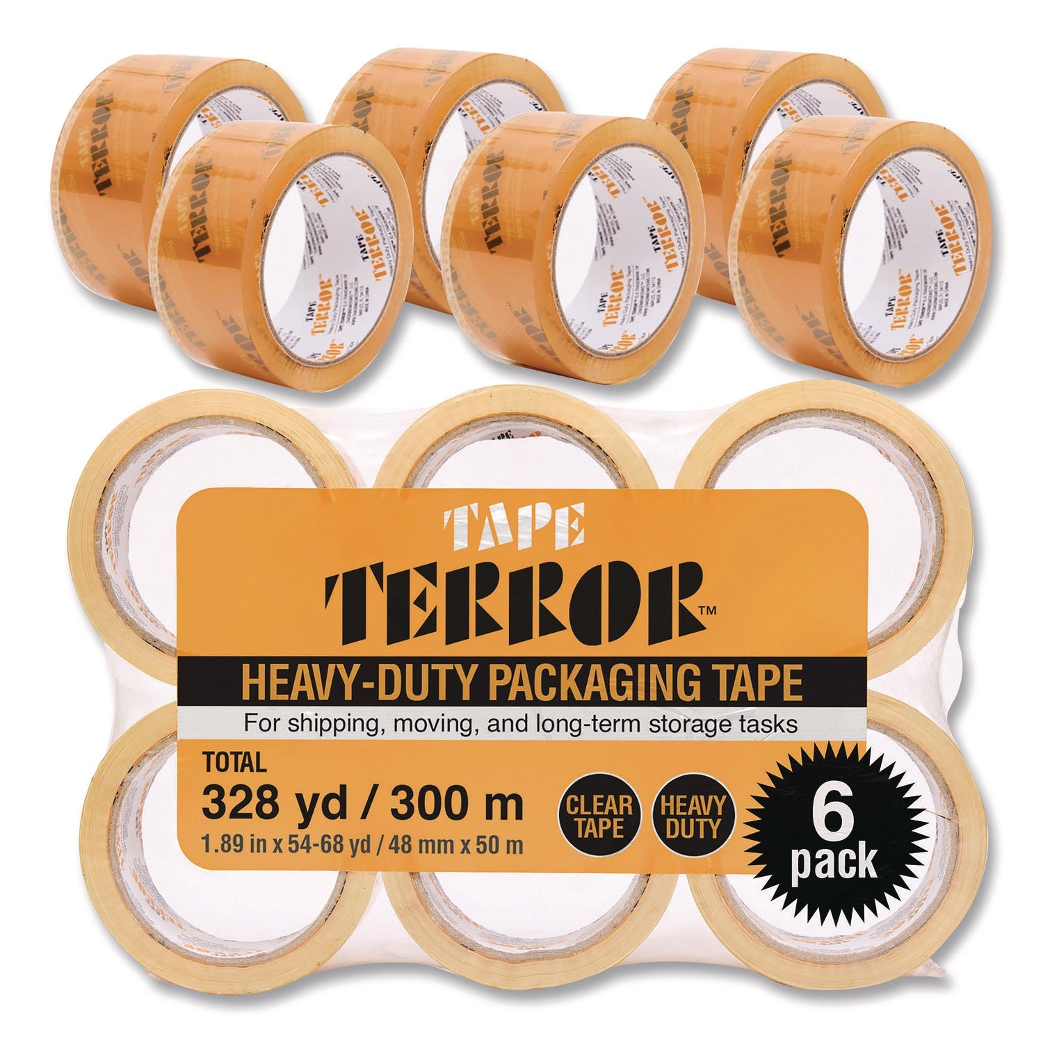 tape-terror™-heavy-duty-packaging-tape-3-core-1-88-x-54-6-yds-clear-6-pack-ch7tt05740_1