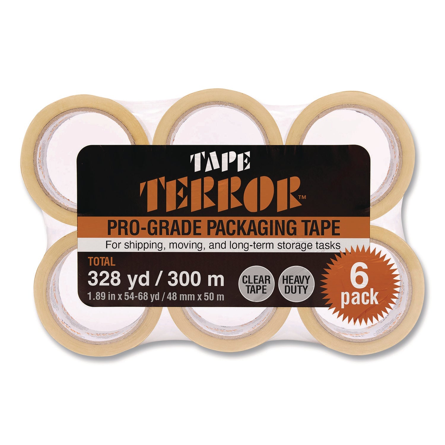 tape-terror™-pro-grade-packaging-tape-3-core-1-88-x-54-6-yds-clear-6-pack-ch7tt05716_1