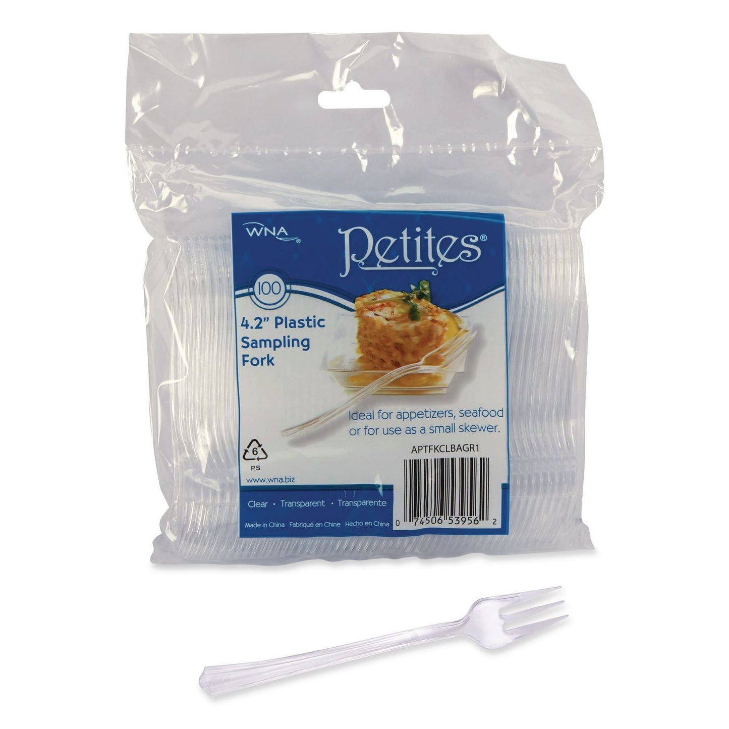 wna-petites-mini-utensils-medium-duty-petite-tasting-fork-plastic-clear-500-carton-wnaaptfkcl_2