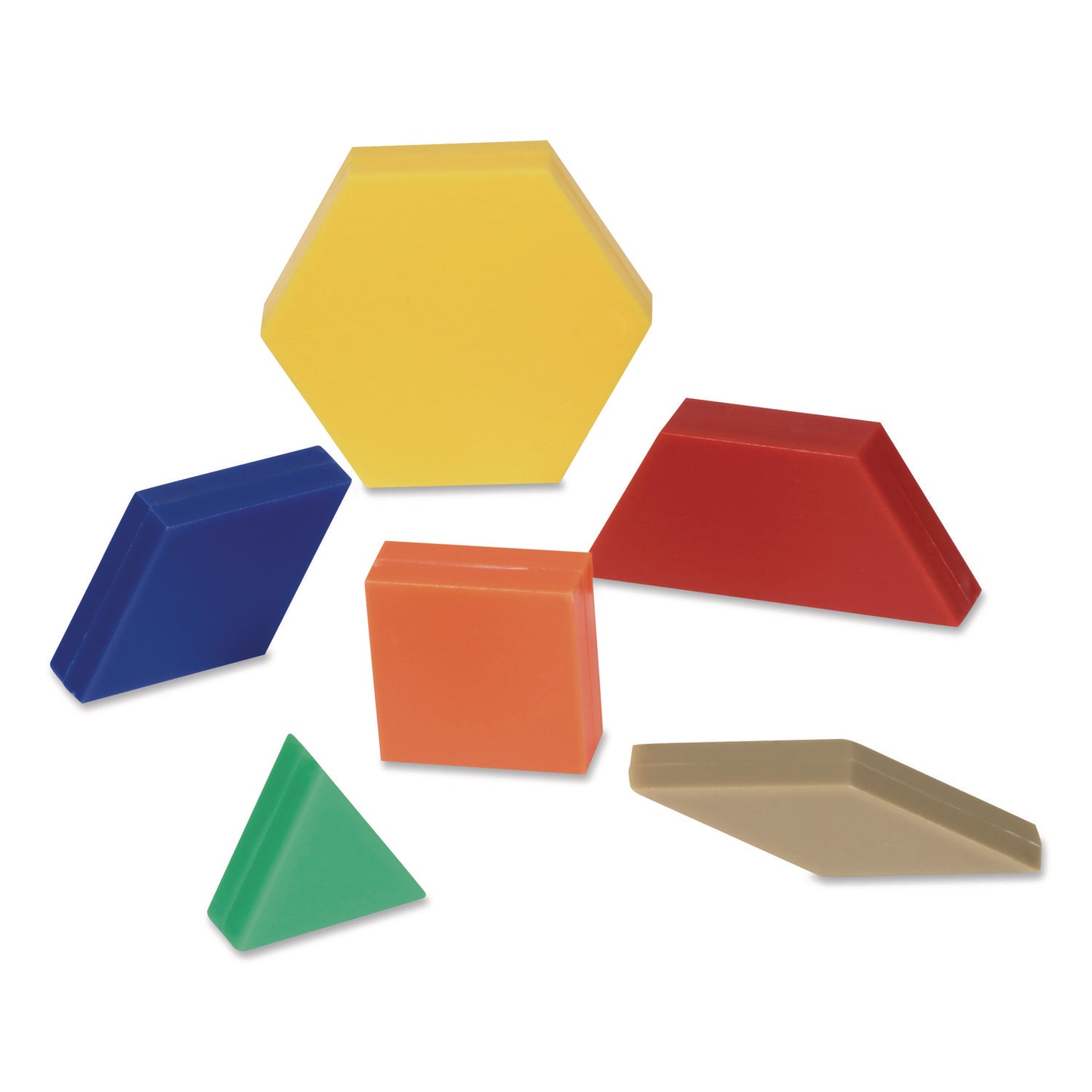 Learning Resources® Plastic Pattern Blocks, Grades Pre-K to 2, 250 Pieces (LRNLER0632)