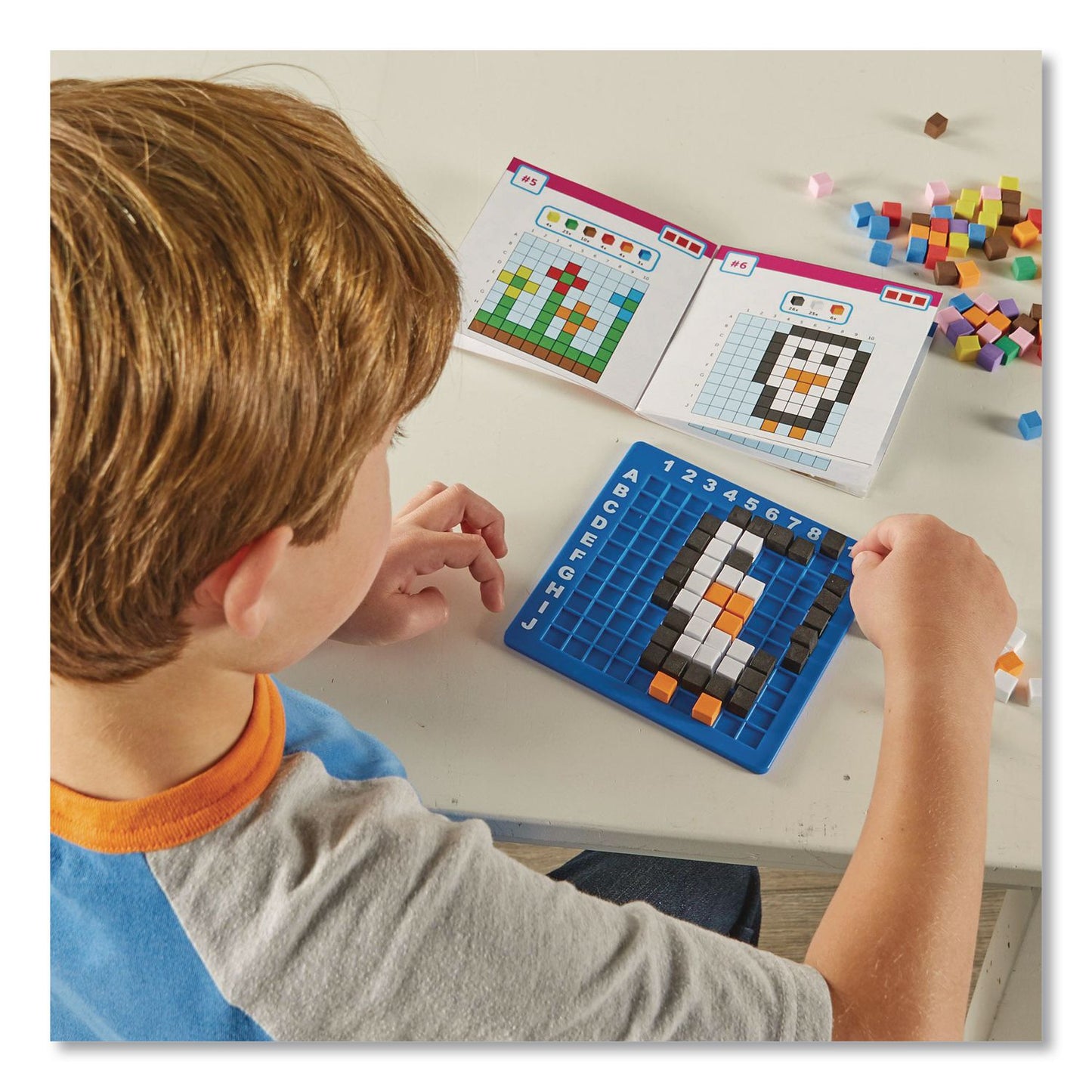 Learning Resources® STEM Explorers Pixel Art Challenge, Grades K to 2, 402 Pieces (LRNLER9463)