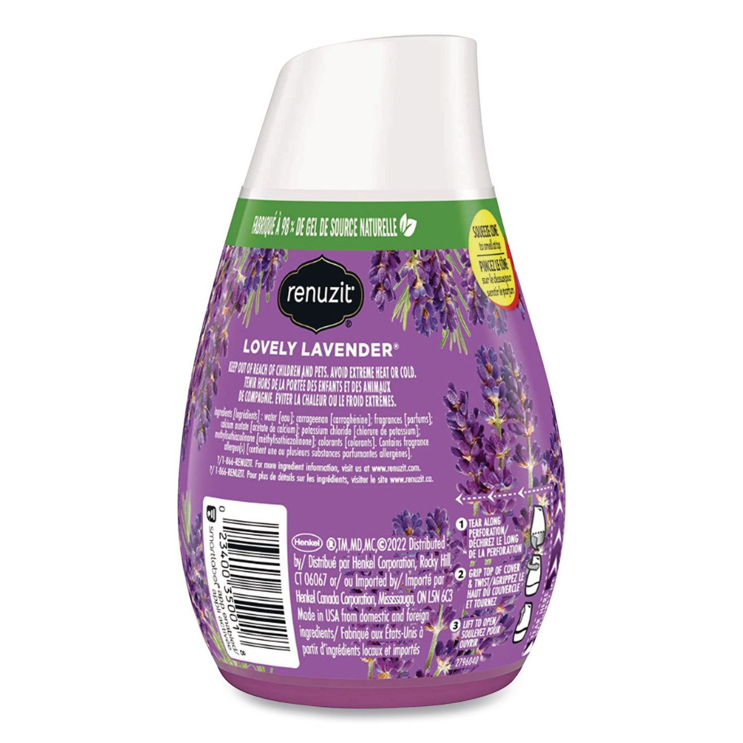 Renuzit® Adjustables Air Freshener, Lovely Lavender, 7 oz Cone, 12/Carton (AMY43133CT)