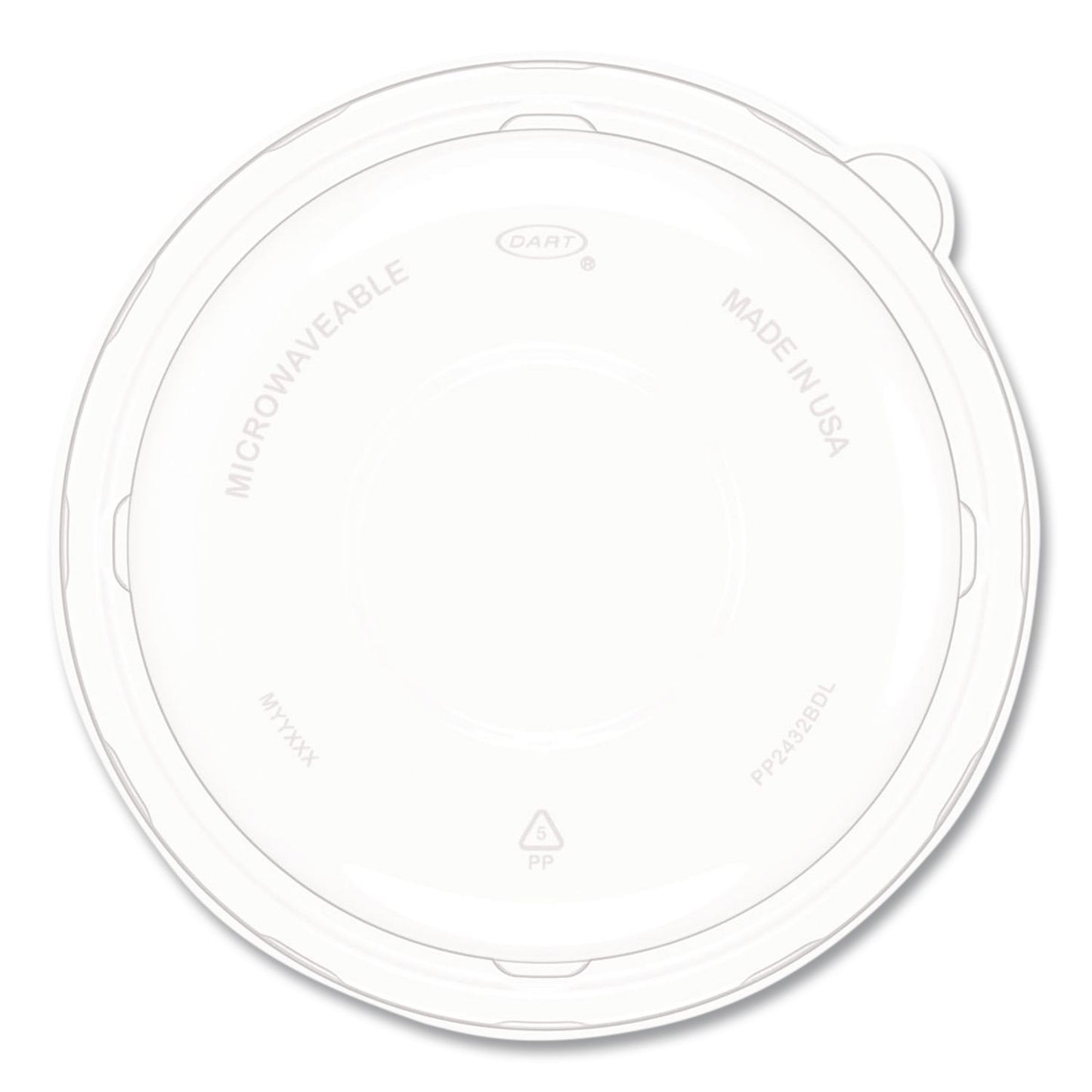 Dart® Dome Covers and Lids, For 24 oz to 32 oz Containers, 8.28" Diameter x 1.16"h, Clear, 300/Carton (DCCPP2432BDL)