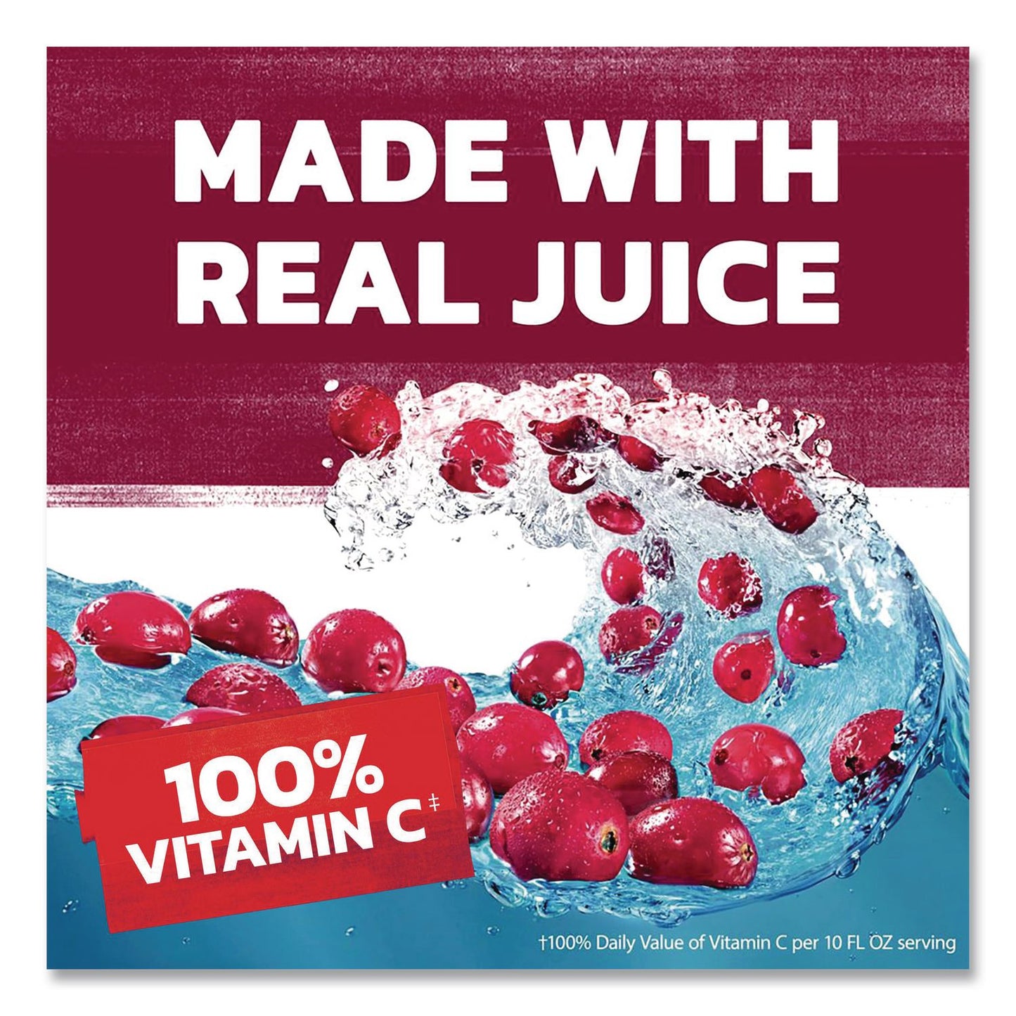 Ocean Spray® Cranberry Juice Cocktail, Cranberry, 10 oz Bottle, 24/Carton (GRR22002661)