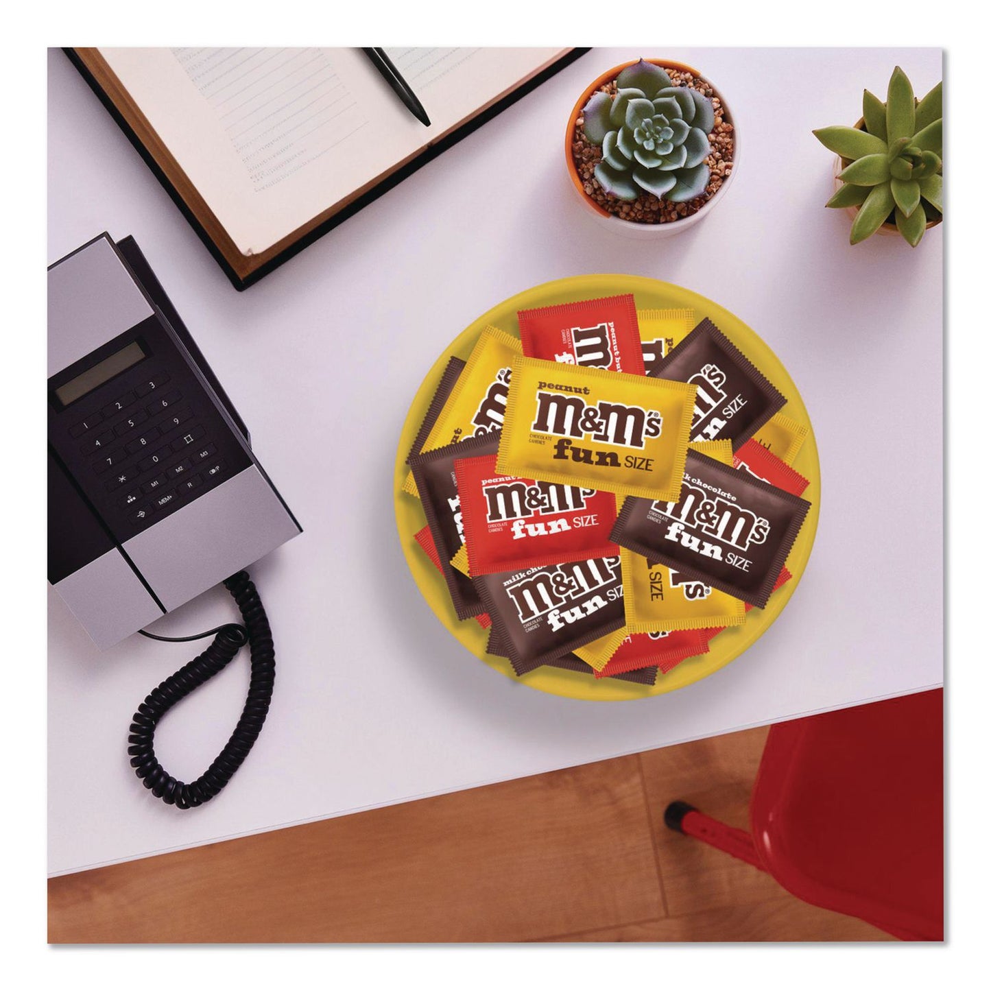 M & M's® Milk Chocolate, Peanut and Peanut Butter Fun Size Variety Pack, Assorted Flavors, Individually Wrapped, 90 Pieces (GRR22002630)