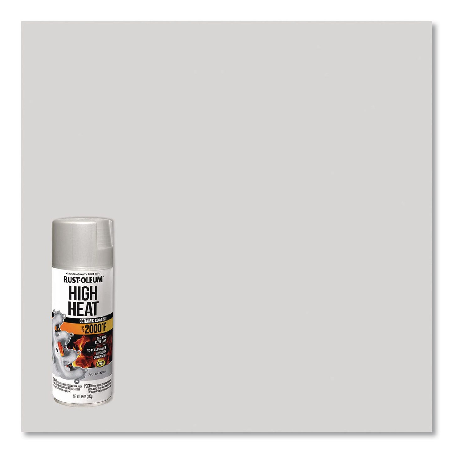 Rust-Oleum® Automotive High Heat Enamel Spray Paint, Flat Aluminum, 12 oz Aerosol Can, 6/Carton (RST248904)