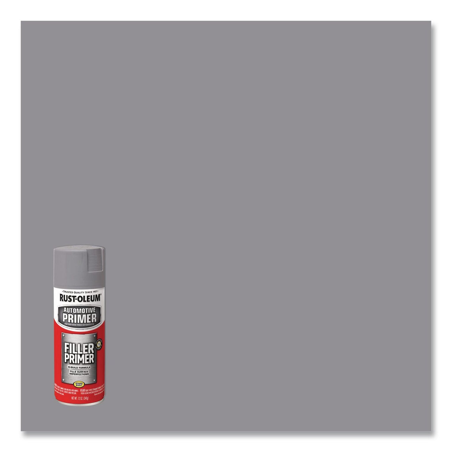 Rust-Oleum® Automotive High Heat Enamel Spray Paint, Flat Gray Filler Primer, 11 oz Aerosol Can, 6/Carton (RST249279)