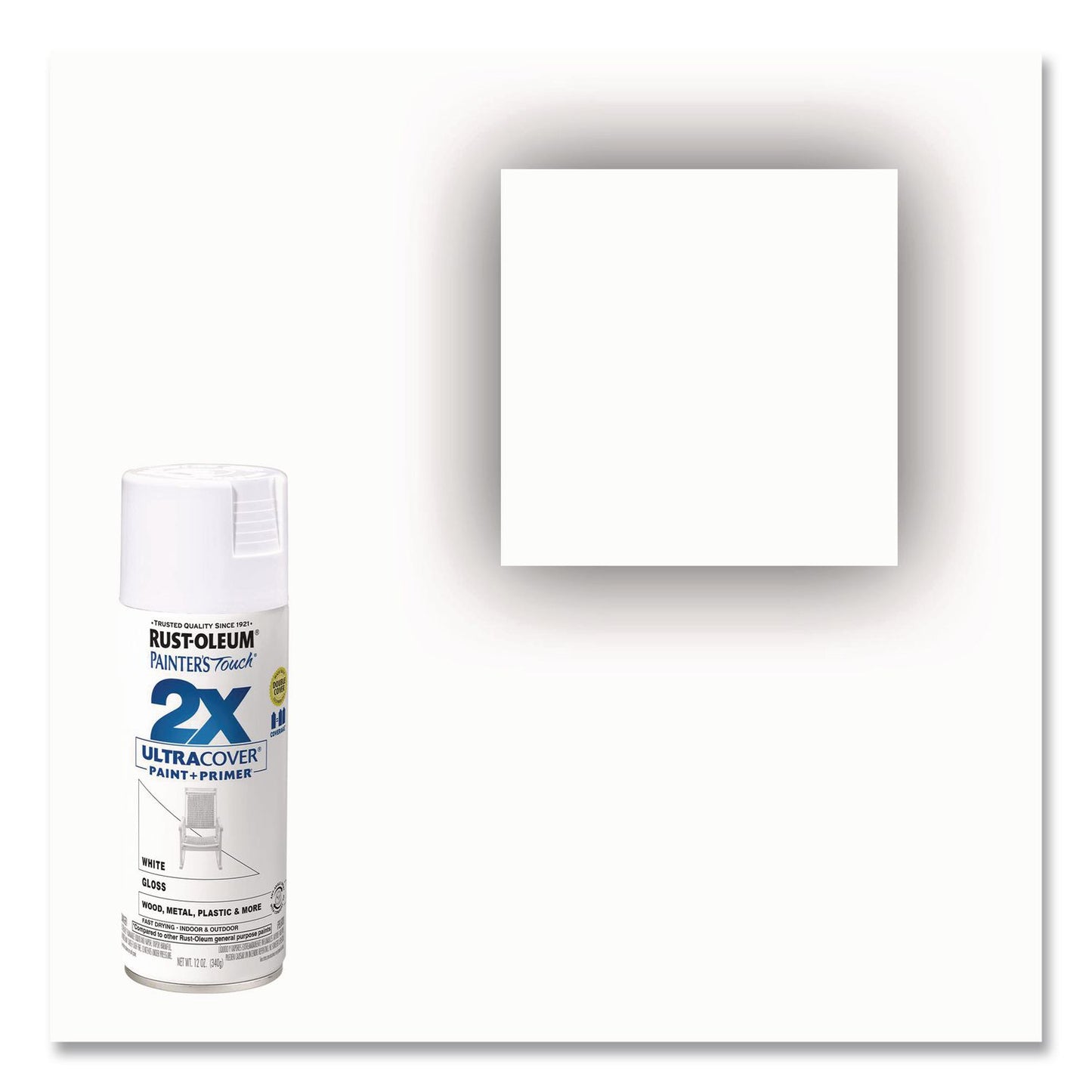 Rust-Oleum® Painter's Touch 2X Ultra Cover Spray Paint, Gloss Yellow, 12 oz Aerosol Can, 6/Carton (RST334048)