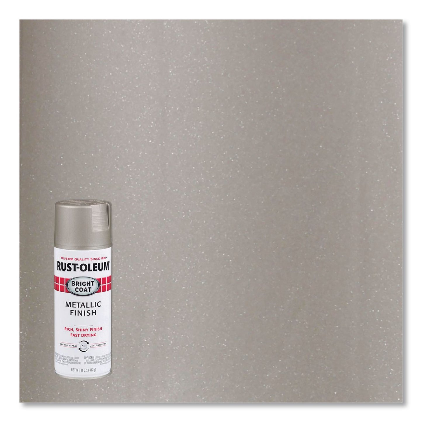 Rust-Oleum® Stops Rust Bright Coat Spray Paint, Metallic Aluminum, 11 oz Aerosol Can, 6/Carton (RST7715830)