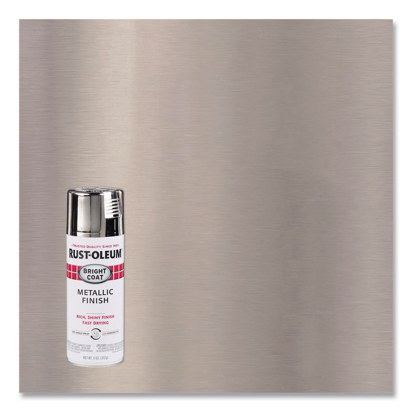 Rust-Oleum® Stops Rust Bright Coat Spray Paint, Gloss Chrome, 11 oz Aerosol Can, 6/Carton (RST7718830)