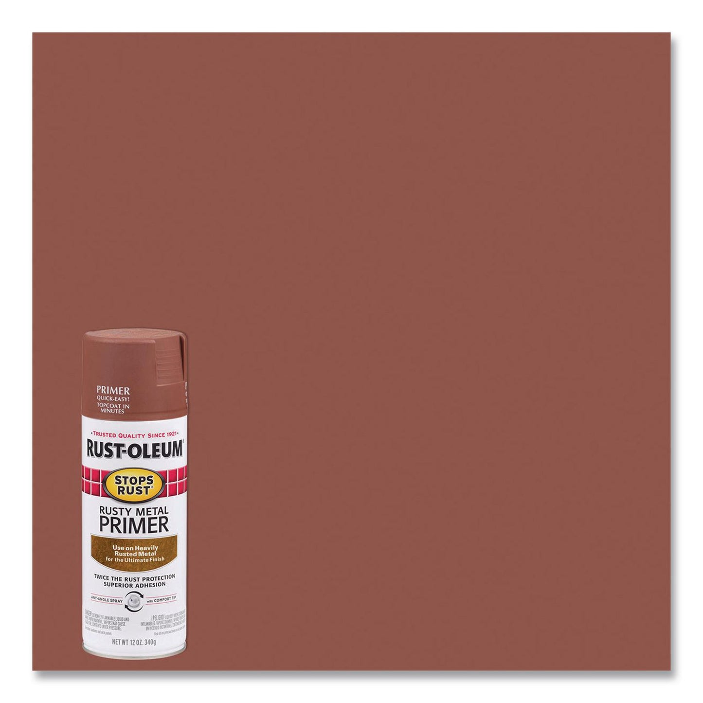 Rust-Oleum® Stops Rust Spray Paint, Flat Rusty Metal, 12 oz Aerosol Can, 6/Carton (RST7769830)