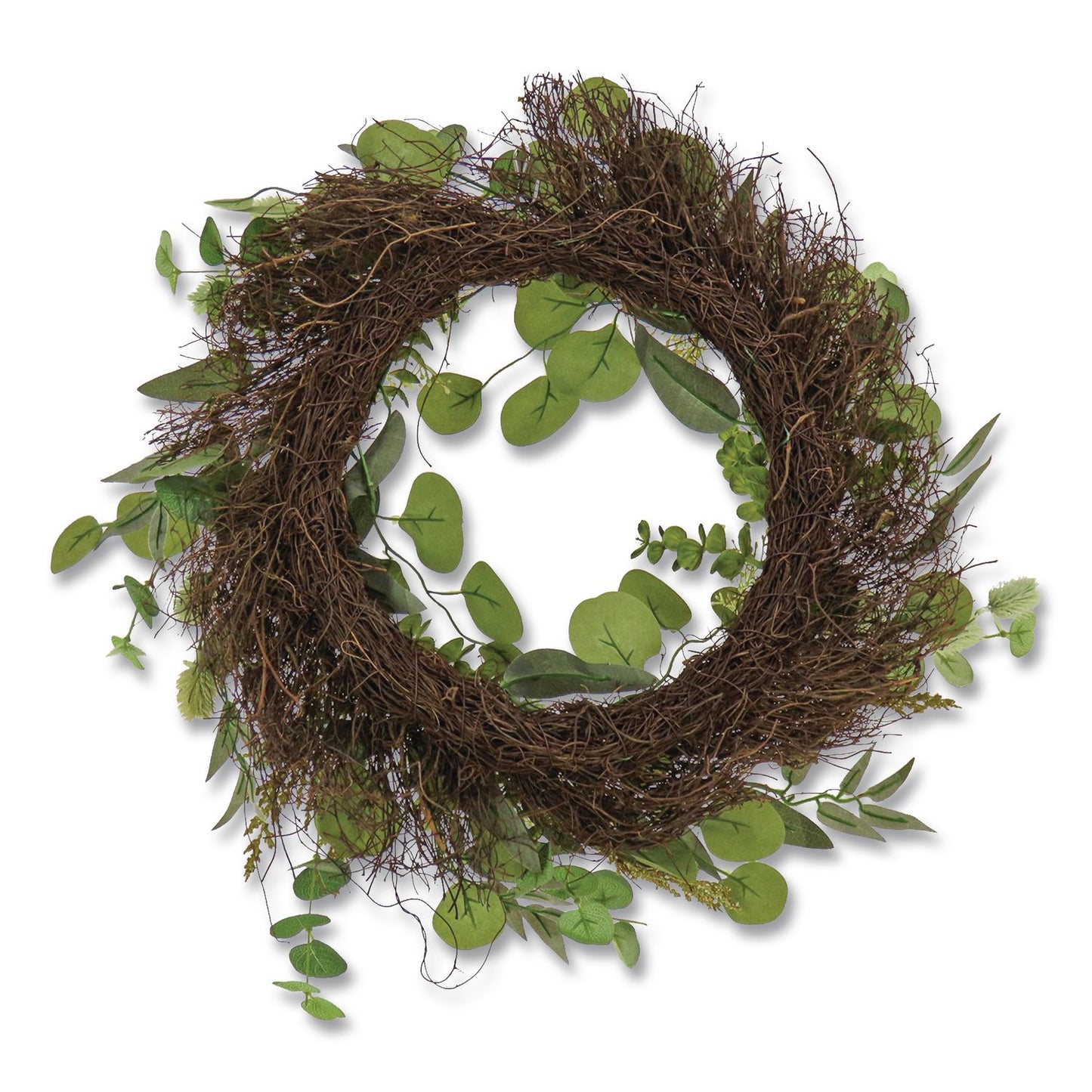 National Tree Company® Eucalyptus and Baby's Breath Spring Wreath, 22" Diameter x 5" h, Green (NTTDL8765F22213)