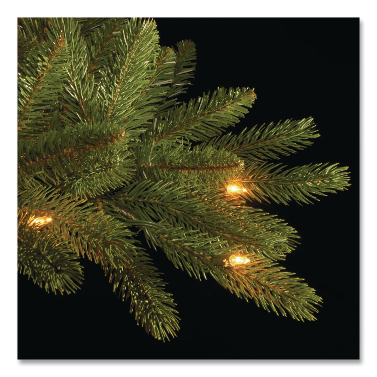 National Tree Company® Pre-Lit Grande Fir Pencil Slim Tree, 30" x 30" x 78", Green Tree, Green Tree Stand (NTTPEGF433465)