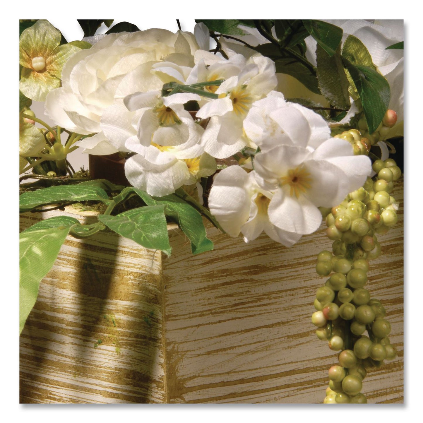 National Tree Company® Spring Candleholder Table Decoration, 9" x 22" x 9", Cream (NTTRASBE030146B)