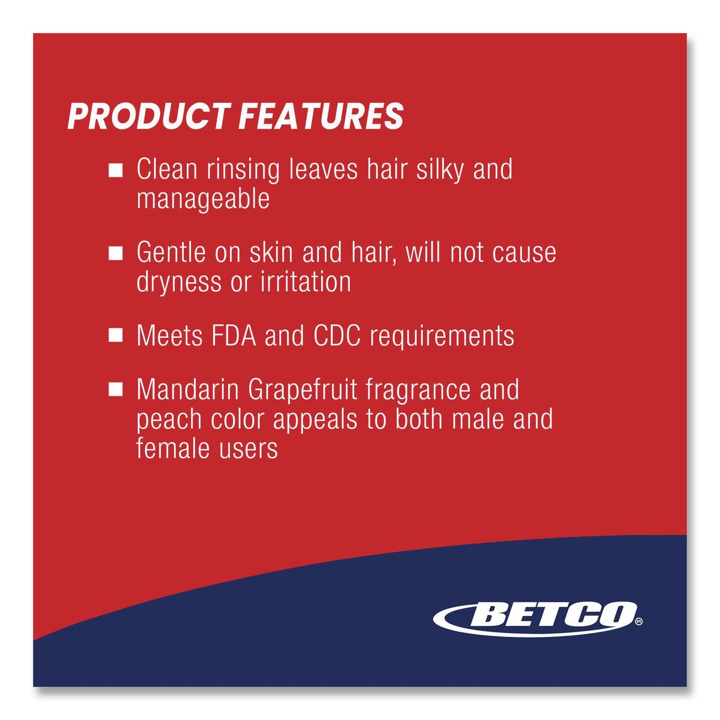 Betco® Lotion Hand, Hair and Body Shampoo, Mandarin Grapefruit Scent, 2 L Bottle, 6/Carton (BET7736200)