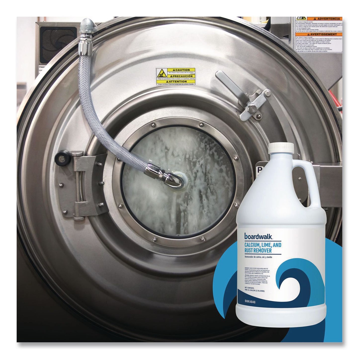 Boardwalk® Liquid Fragrance-Free, Dye-Free Laundry Detergent, Unscented, 1 gal Bottle, 4/Carton (BWK4850)