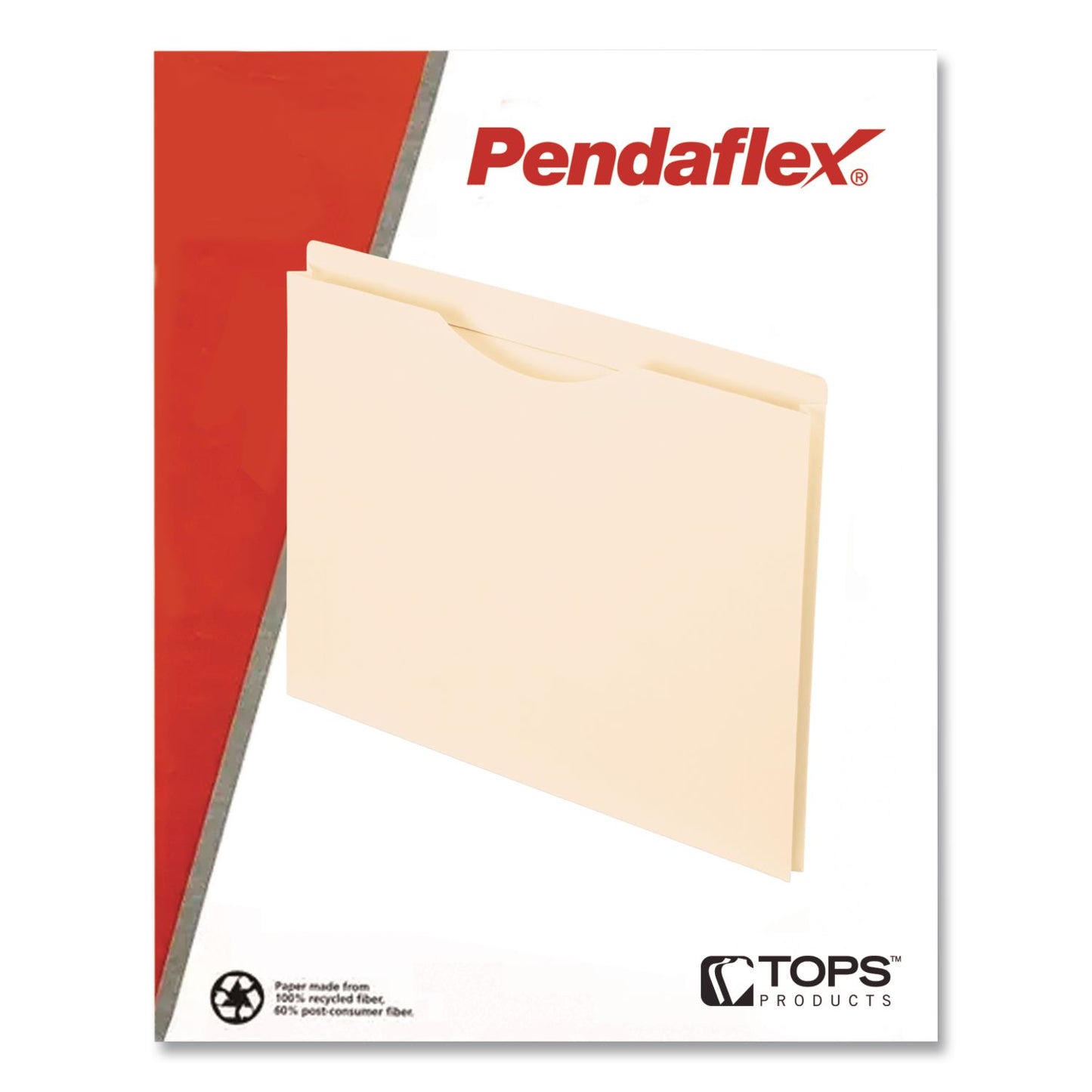 Pendaflex® Manila Reinforced File Jackets, 2-Ply Straight Tab, Letter Size, Manila, 50/Box (PFX22200)