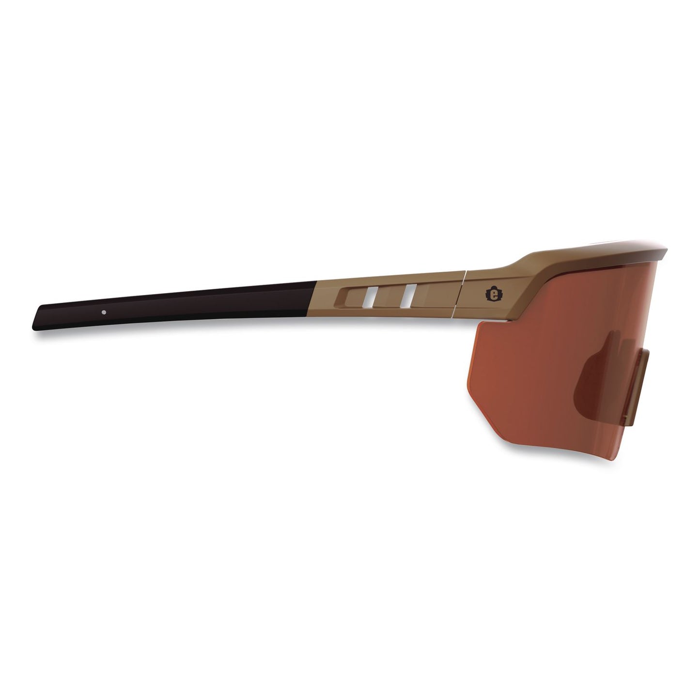 ergodyne® Skullerz AEGIR Color Enhancing Anti-Scratch/Enhanced Anti-Fog Safety Glasses, Matte Desert Frame, High Contrast Bronze Lens (EGO55220)