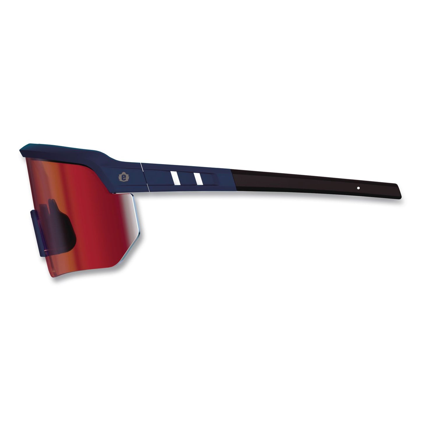 ergodyne® Skullerz AEGIR Color Enhancing Anti-Scratch and Enhanced Anti-Fog Safety Glasses with Mirror Lens, Matte Blue Frame, Red Lens (EGO55230)