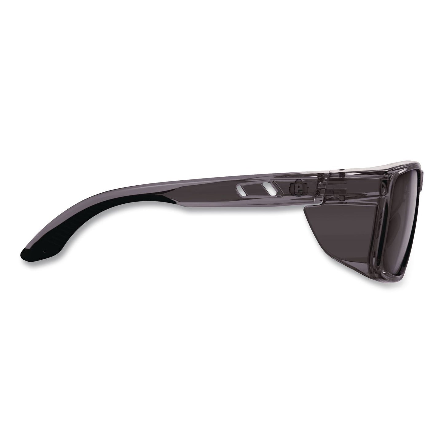 ergodyne® Skullerz SIXTEN Anti-Scratch/Enhanced Anti-Fog Safety Glasses w/Side Shield, Polarized, Translucent Smoke Frame, G15 Lens (EGO58260)