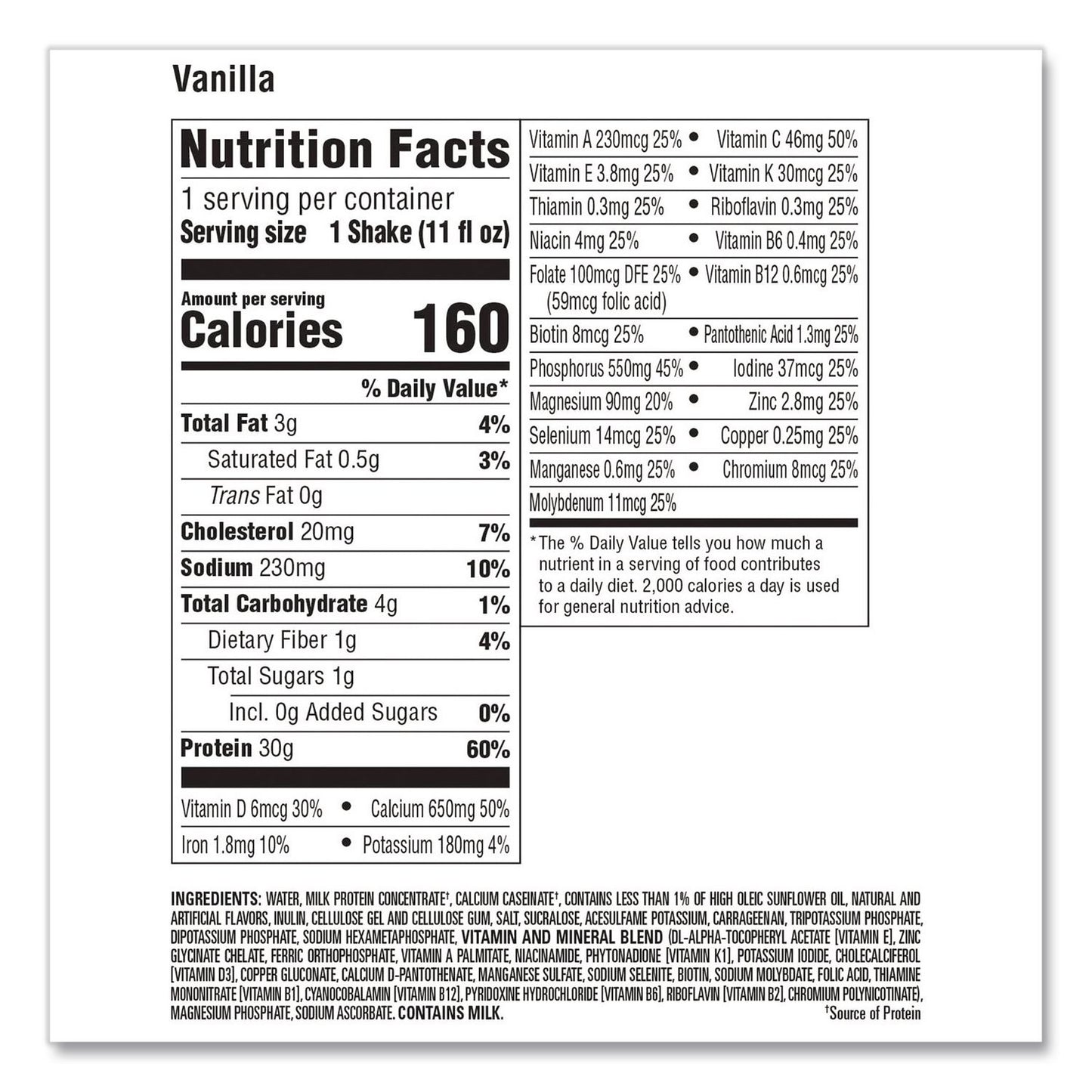 Premier Protein® Vanilla Shake, 11 oz Bottle, 15/Carton (GRR22002614)