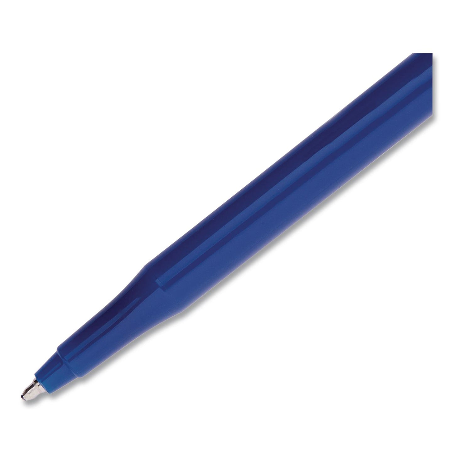 Paper Mate® Eraser Mate Ballpoint Pen, Stick, Medium 1 mm, Blue Ink, Blue Barrel, 5/Pack (PAP3153558PP)