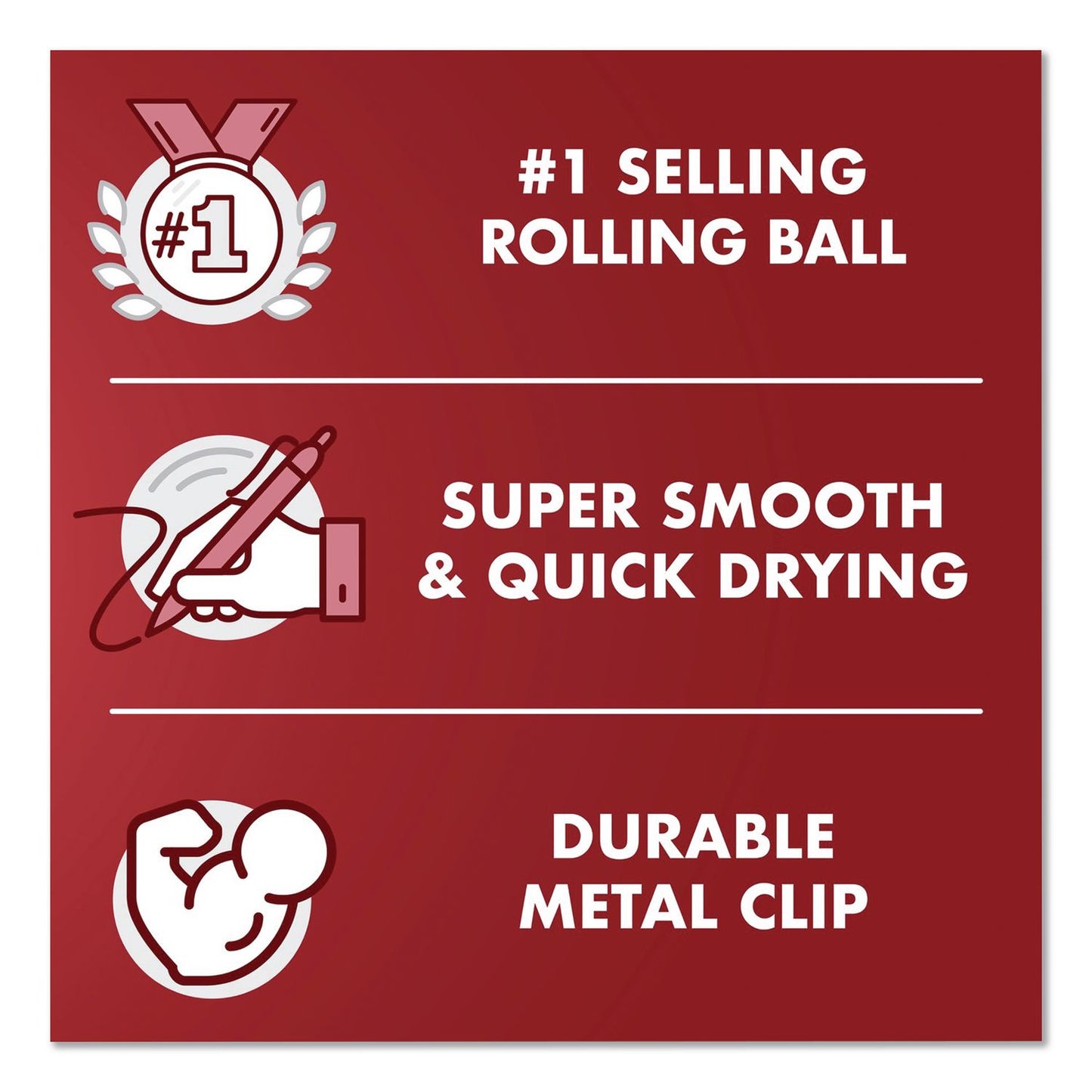 Pilot® Precise V5 Rollerball Pen, Stick, Extra-Fine 0.5 mm, Red Ink, Red/Clear Barrel, 5/Pack (PIL26012)