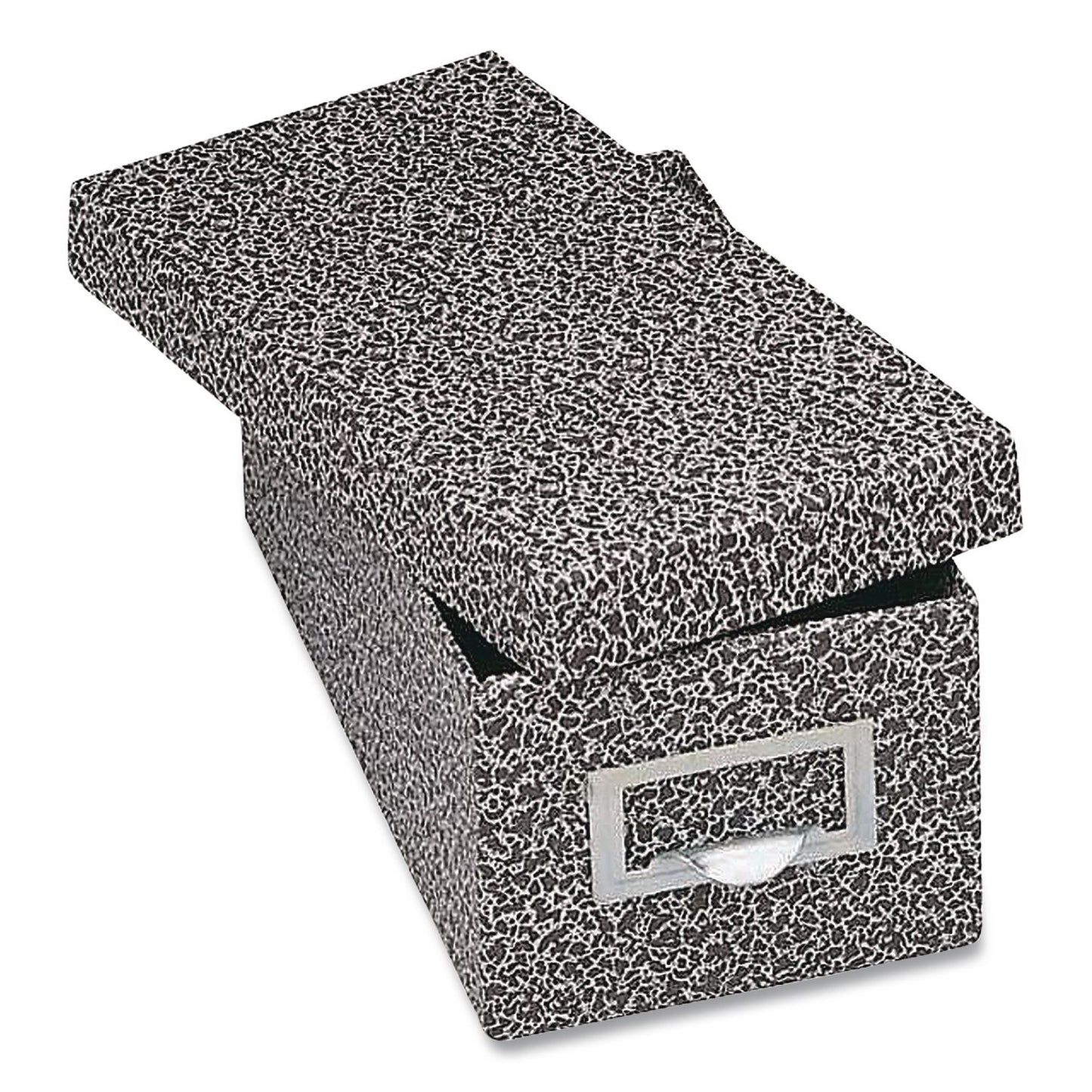 Globe-Weis® Index Card File Box with Lift-Off Lid, Holds 1,000 3 x 5 Cards, 5.63 x 11.63 x 4, Black Agate (GLW93BLA)
