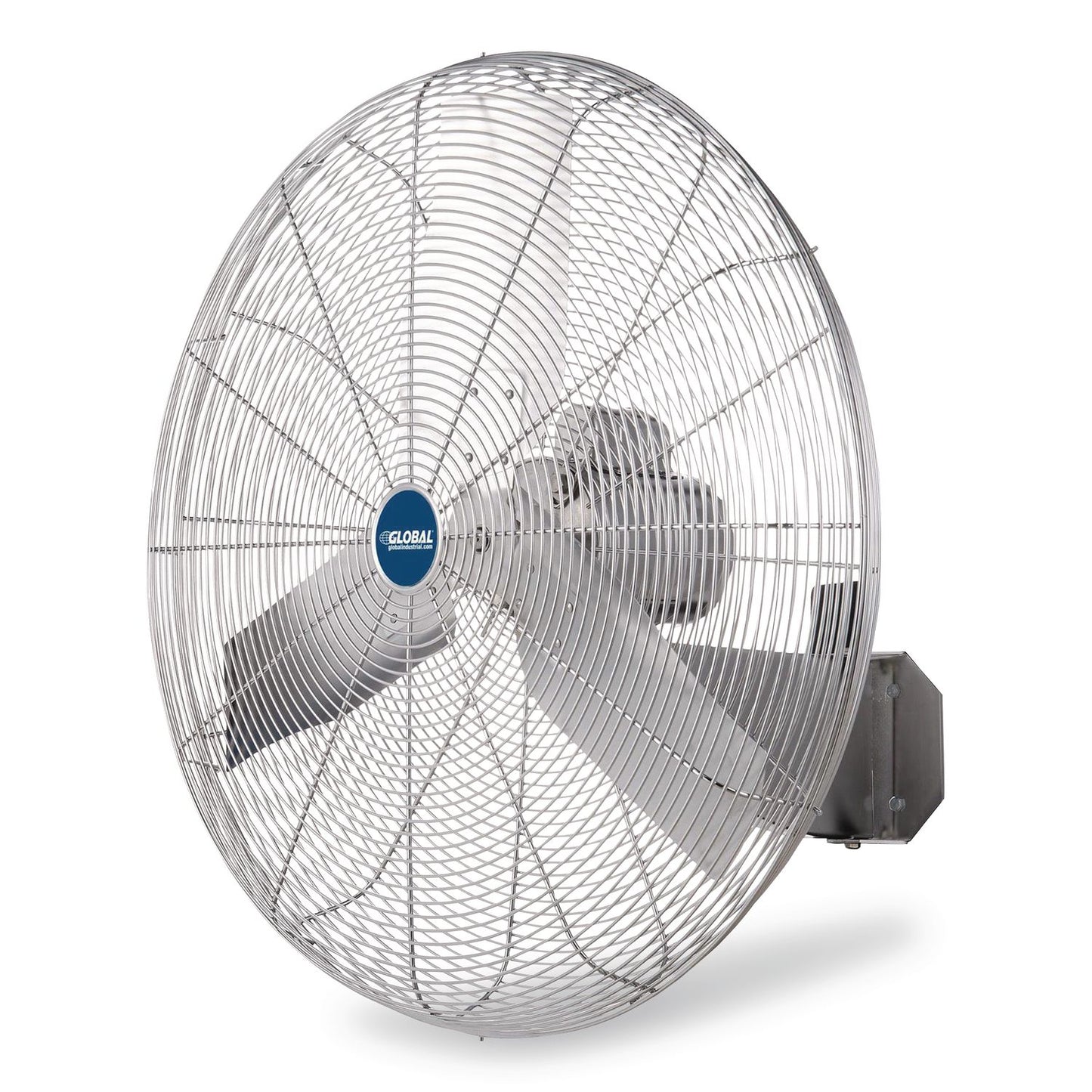 Global Industrial® Washdown Wall Mount Fan, 30", 1 Speed, Silver (GBE293019)