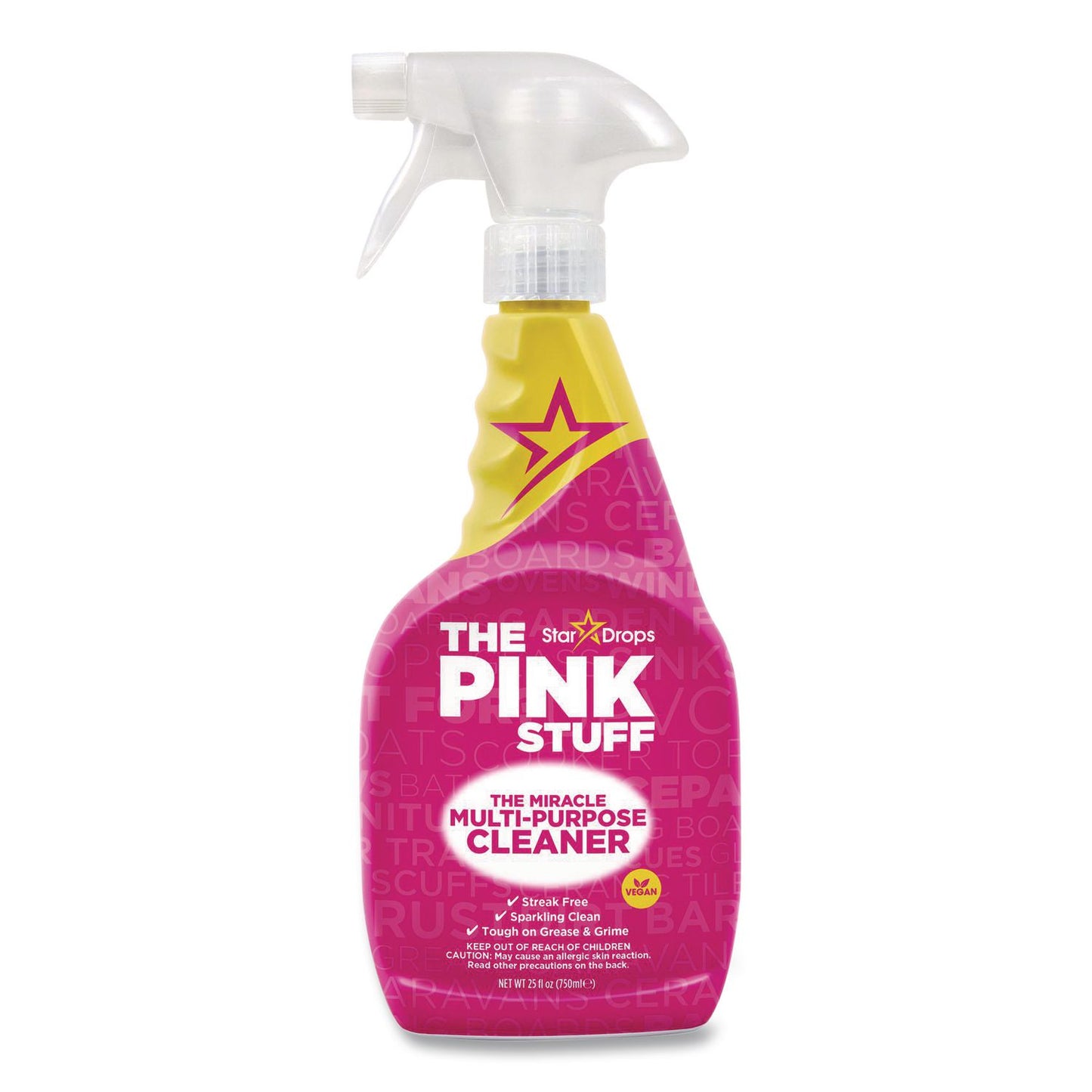The Pink Stuff Miracle Multi-Purpose Cleaner, Floral Scent, 25.4 oz Spray Bottle, 4/Carton (RST823788CT)