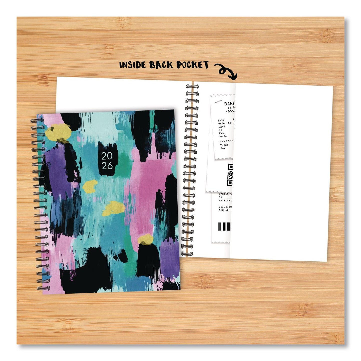 Willow Creek Press Abstract Art Weekly/Monthly Softcover Planner, 8.5 x 6.5, Multicolor Cover, 12-Month (Jan to Dec): 2026 (WPR56639)