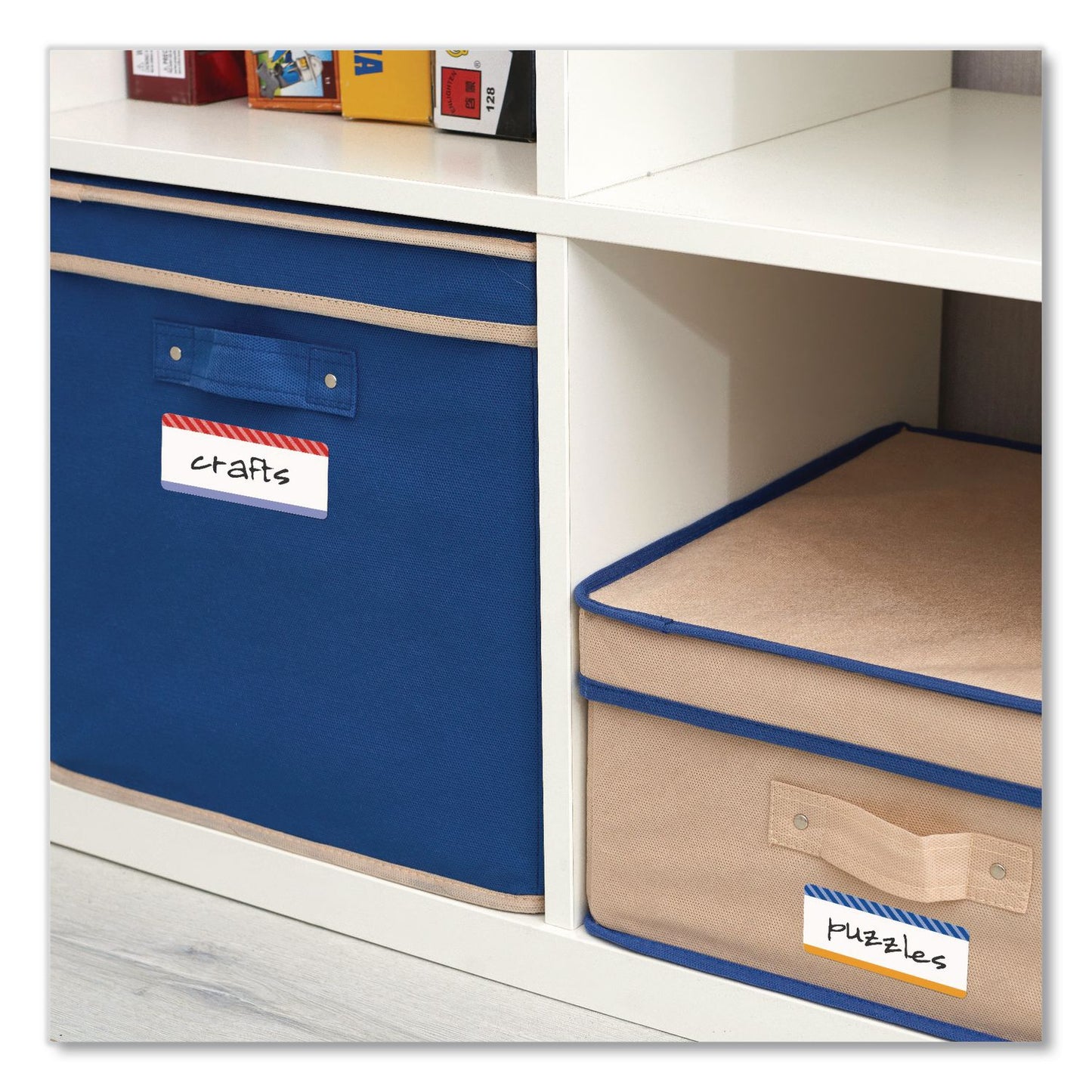 Avery® No-Iron Fabric Labels, Multicolored Border, Handwrite Only, 0.75 x 1.75, White, 12/Sheet, 2 Sheets/Pack (AVE40774)