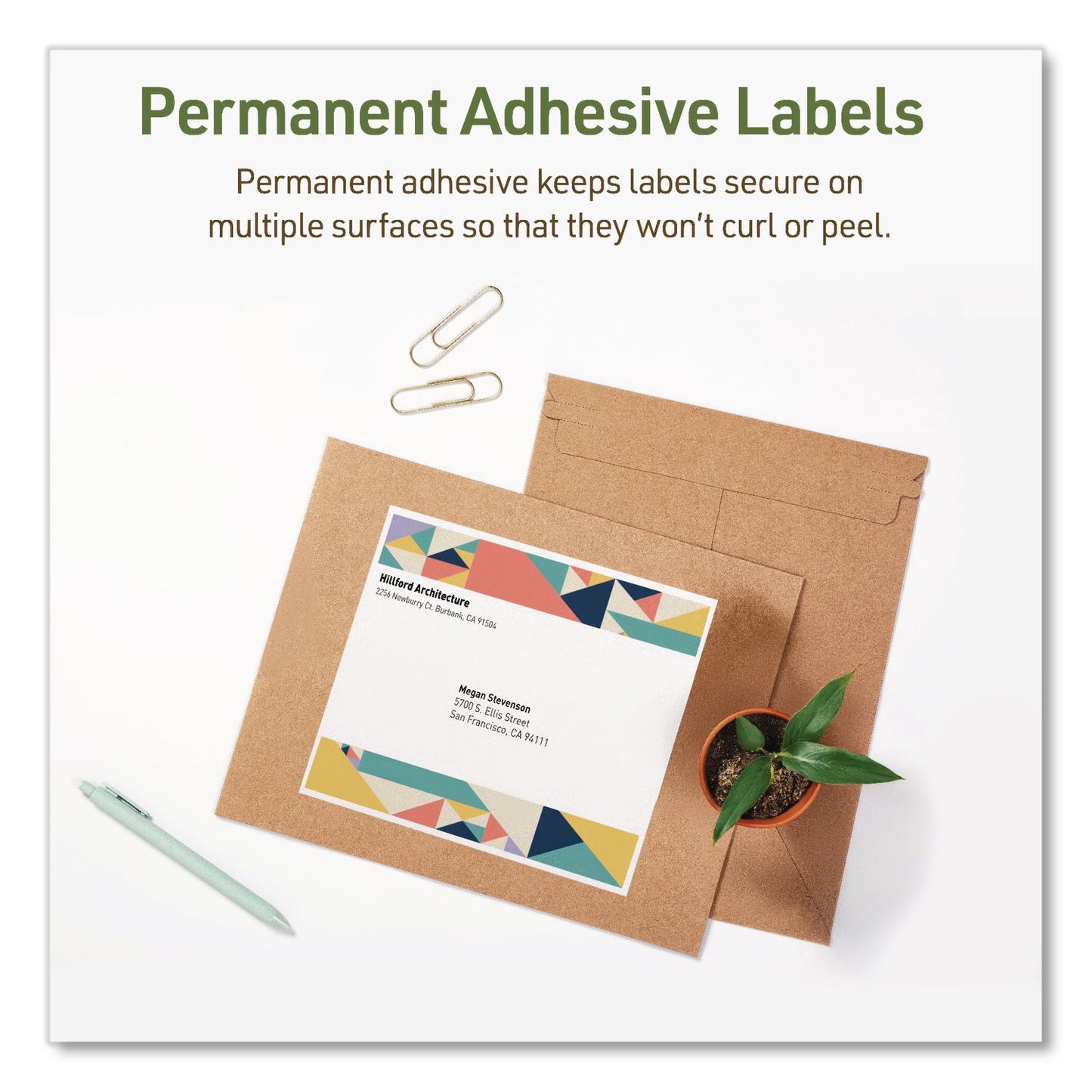 Avery® EcoFriendly Recycled Shipping Labels, Inkjet/Laser, 8.5 x 11, White, 1/Sheet, 10/Pack (AVE48809)