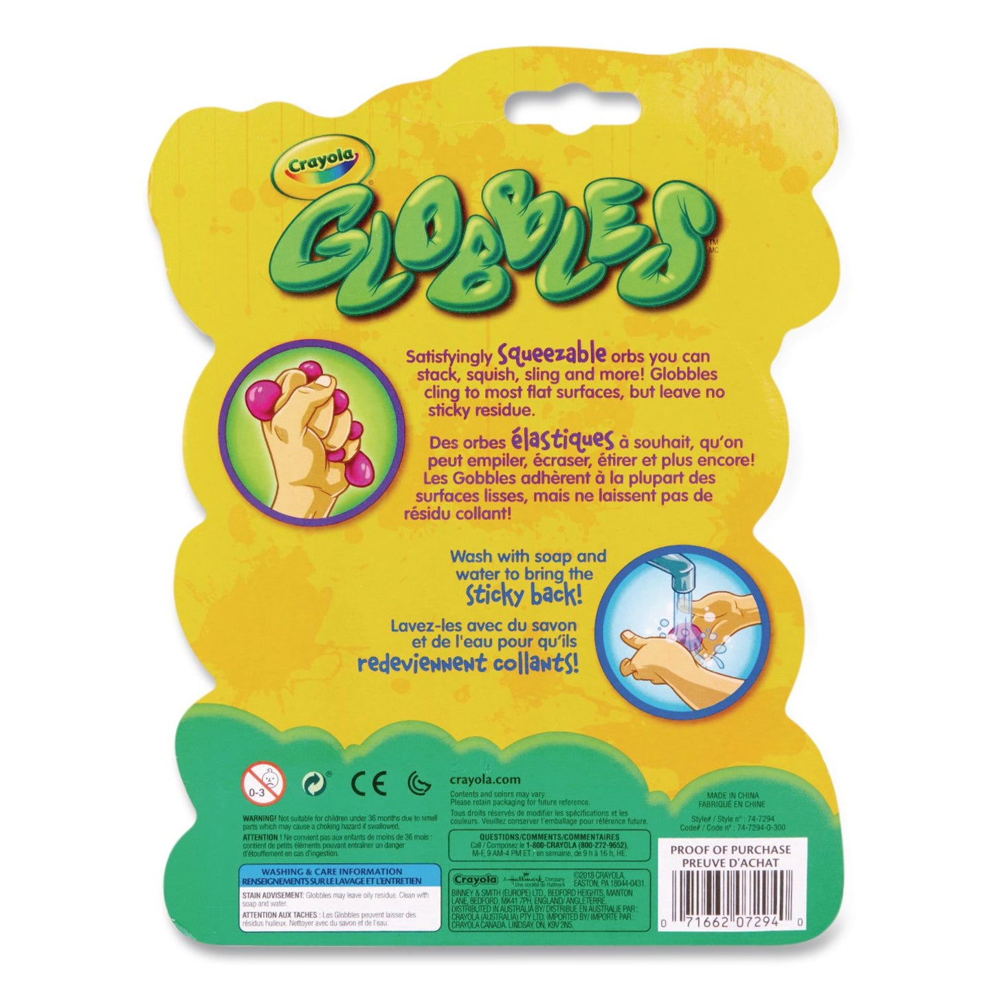 Crayola® Globbles Squish Toys, Ages 4 and Up, Assorted Colors, 6/Pack (CYO747294)