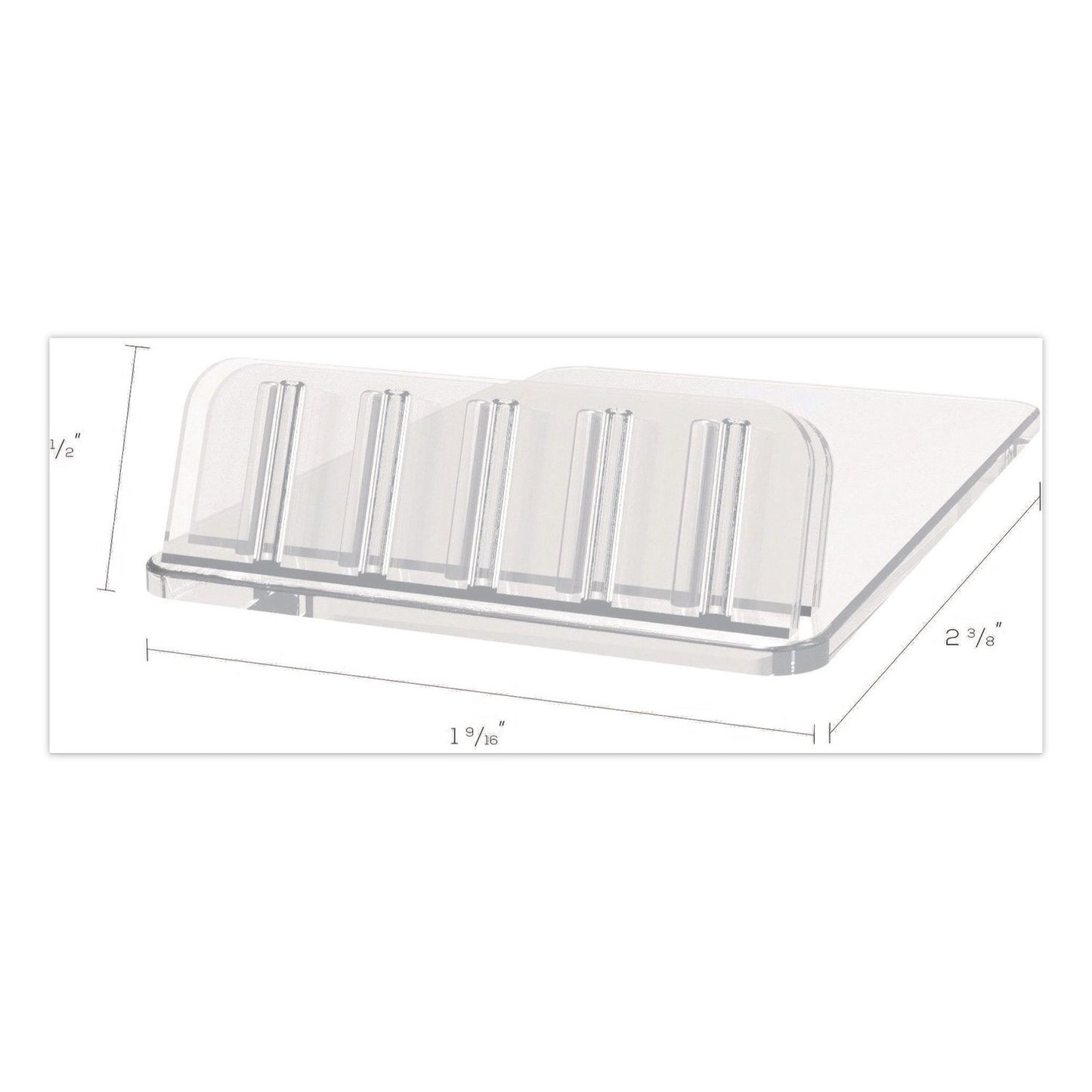 deflecto® Tabletop Card Holder, Clear (DEF20001RT)