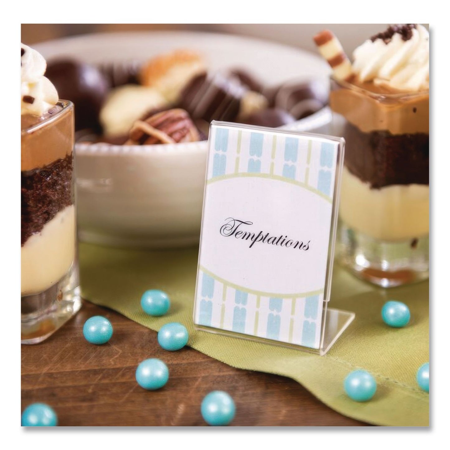 deflecto® Mini Tabletop Sign Holder, 3 x 4 Insert, Clear (DEF20006RT)