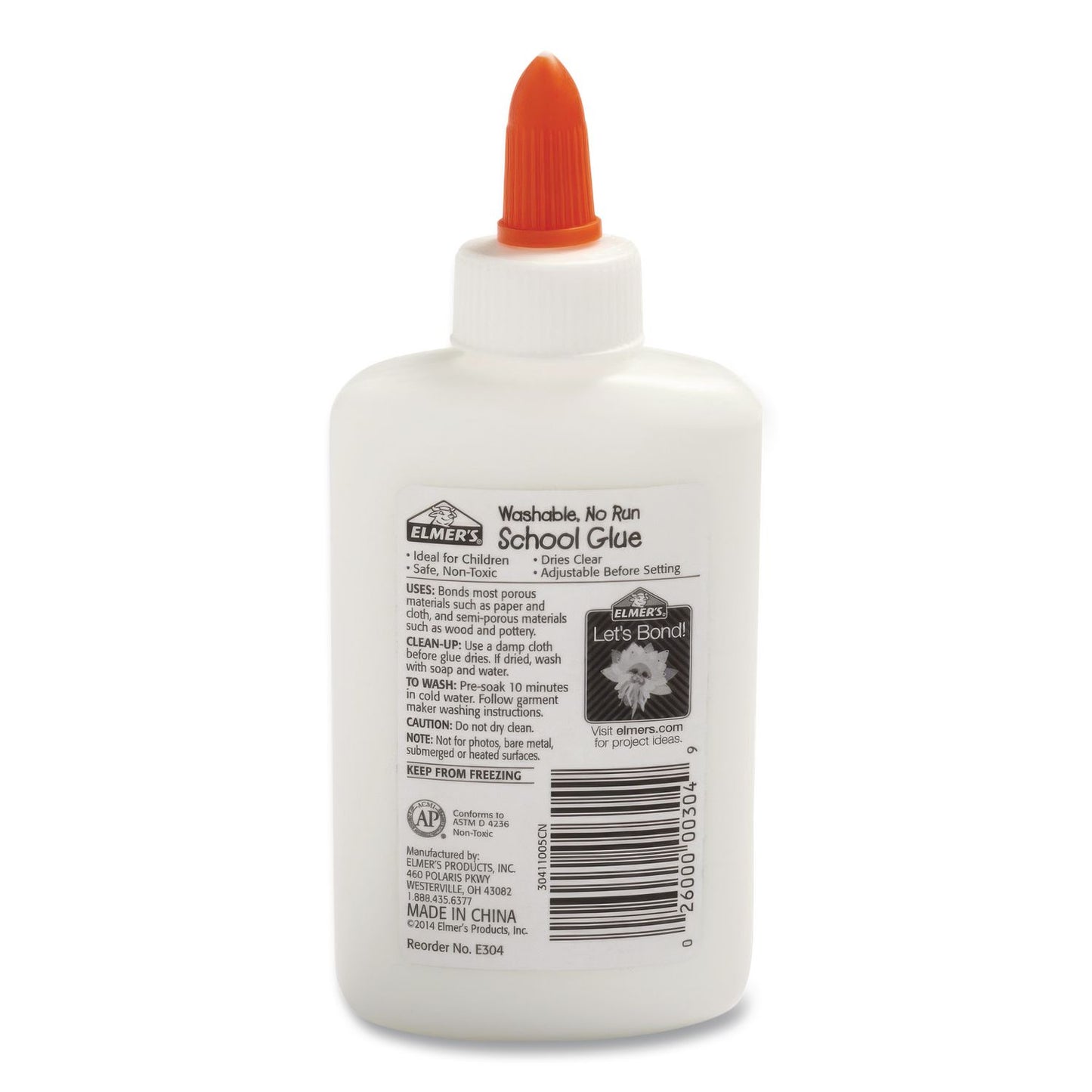 Elmer's® Washable School Glue, 4 oz, Dries Clear, 12/Pack (EPIE304SP)